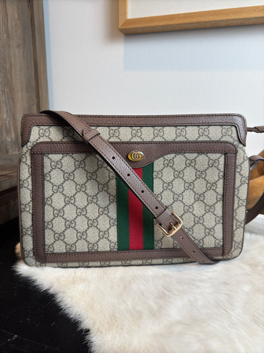 GUCCI GG Supreme Canvas Ophidia Crossbody