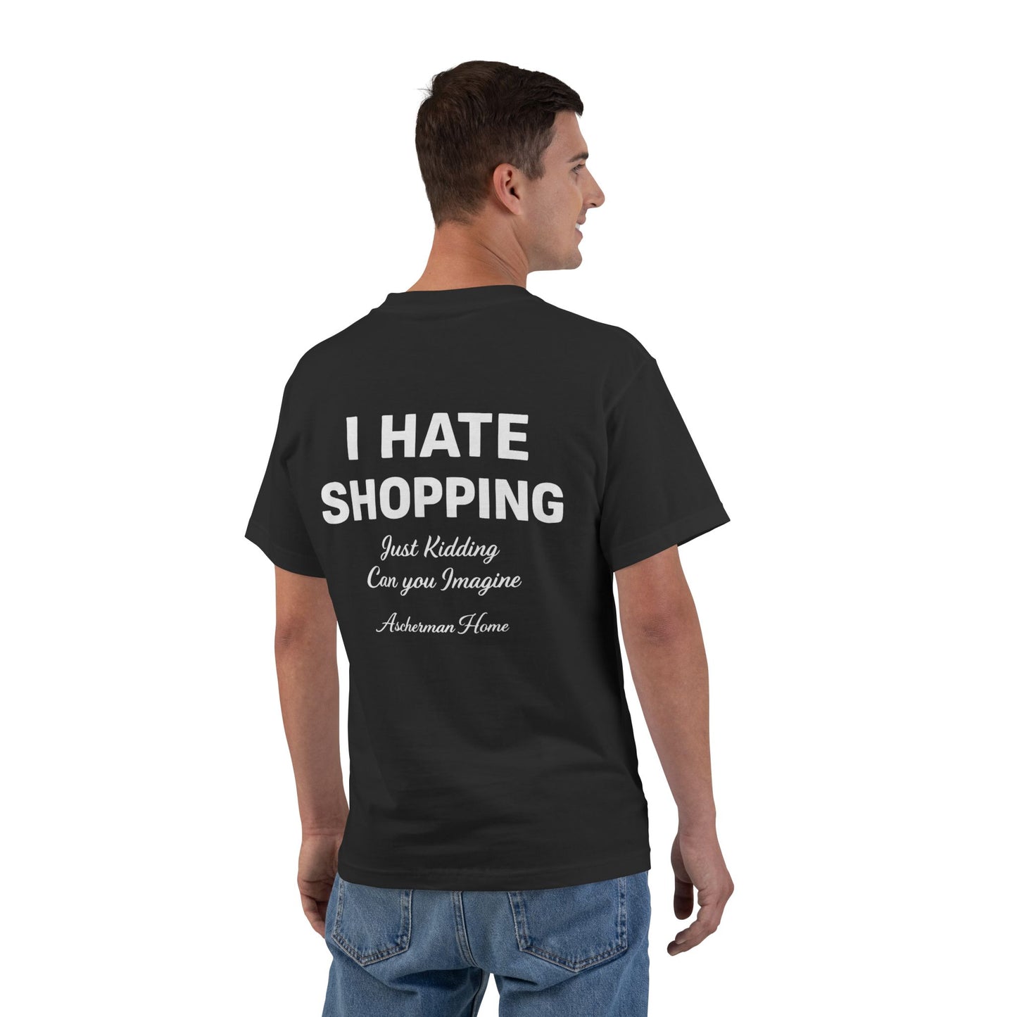 'I Hate Shopping' Oversized Unisex Graphic Tee