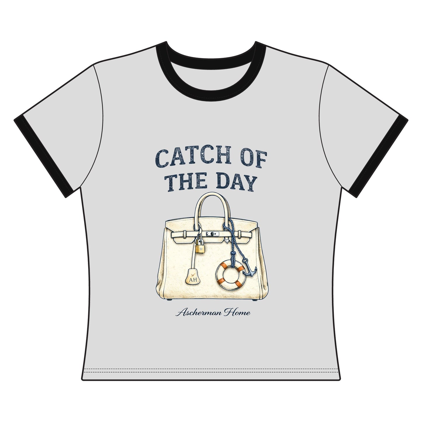 Catch of the Day Nautical Ringer Tee
