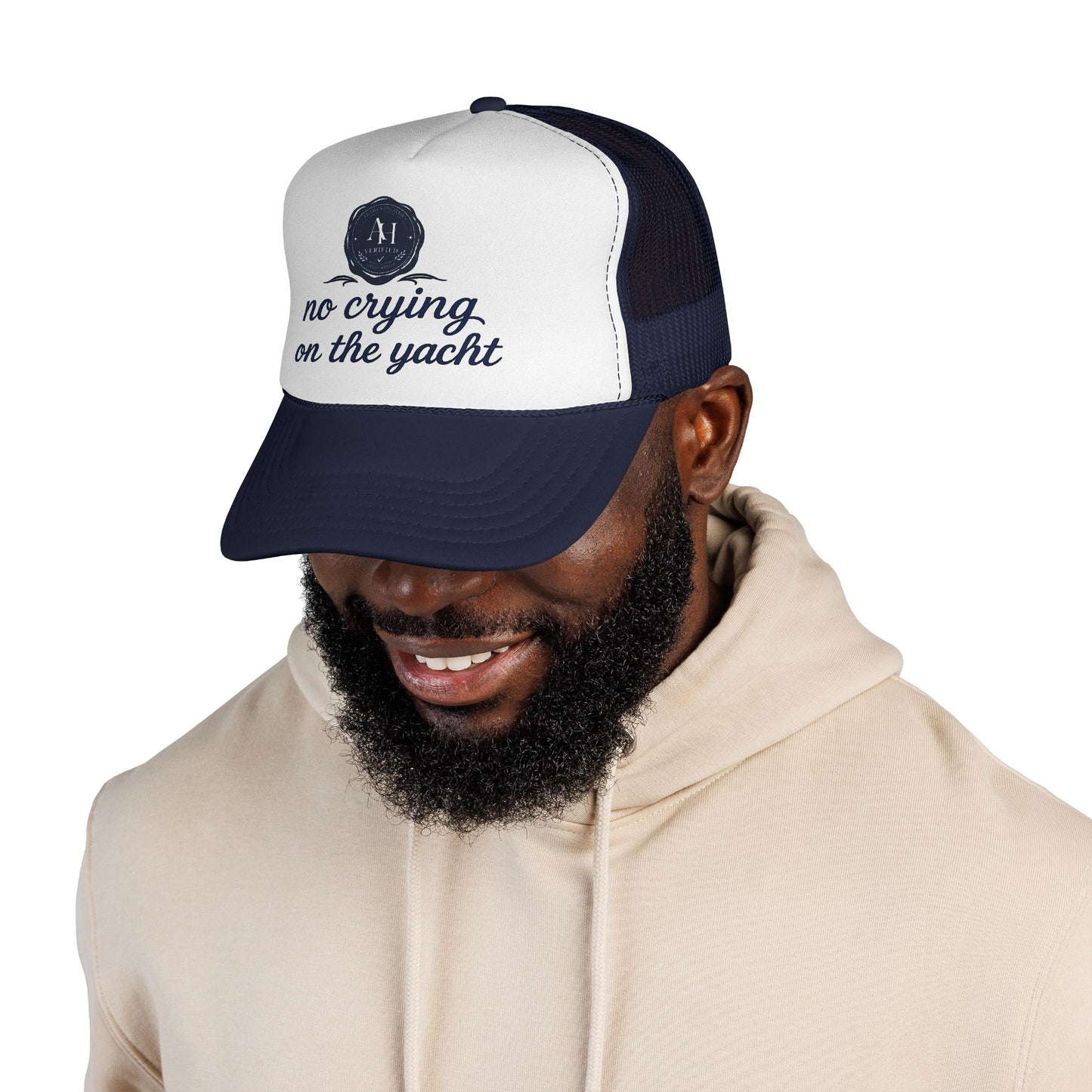 “No Crying on the Yacht” Trucker Hat
