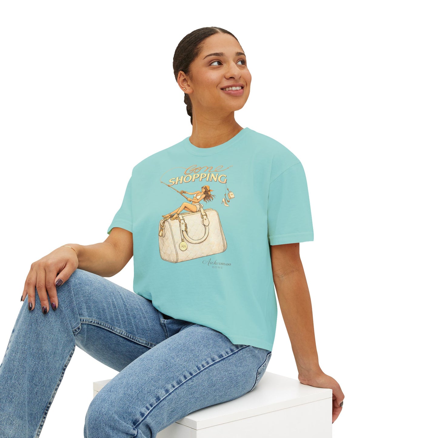 'Gone Shopping' Boxy Graphic Tee