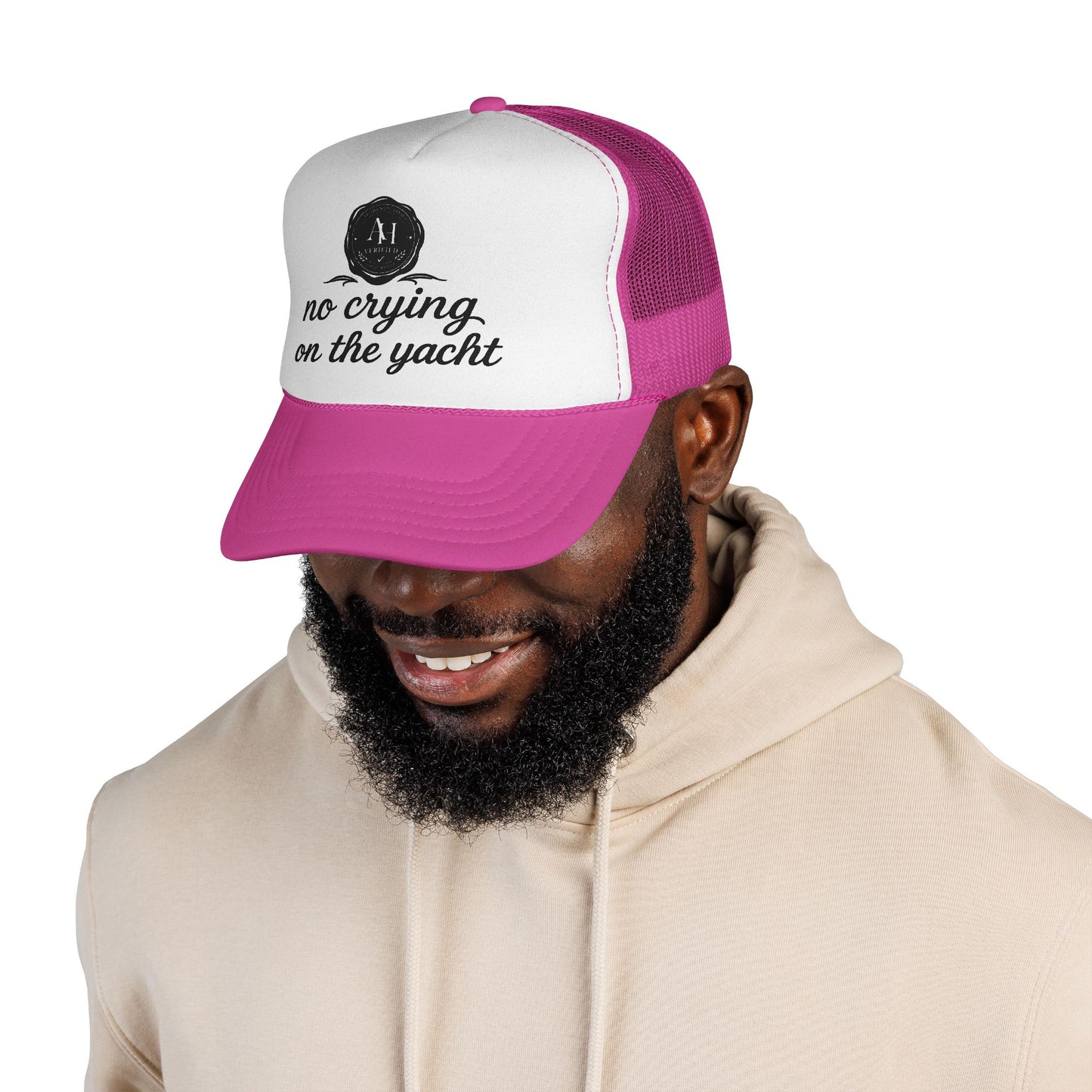 “No Crying on the Yacht” Trucker Hat