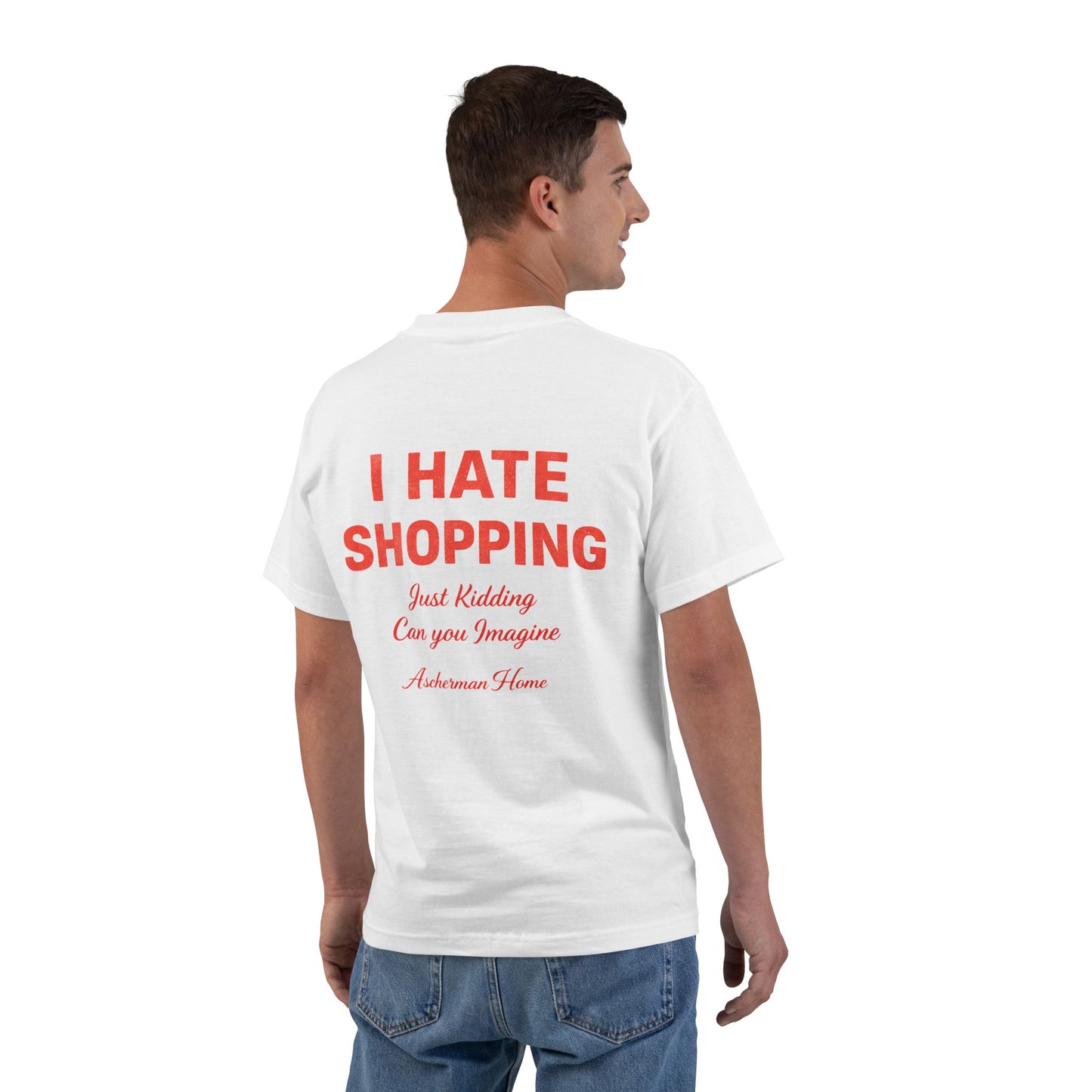 'I Hate Shopping' Oversized Unisex Graphic Tee