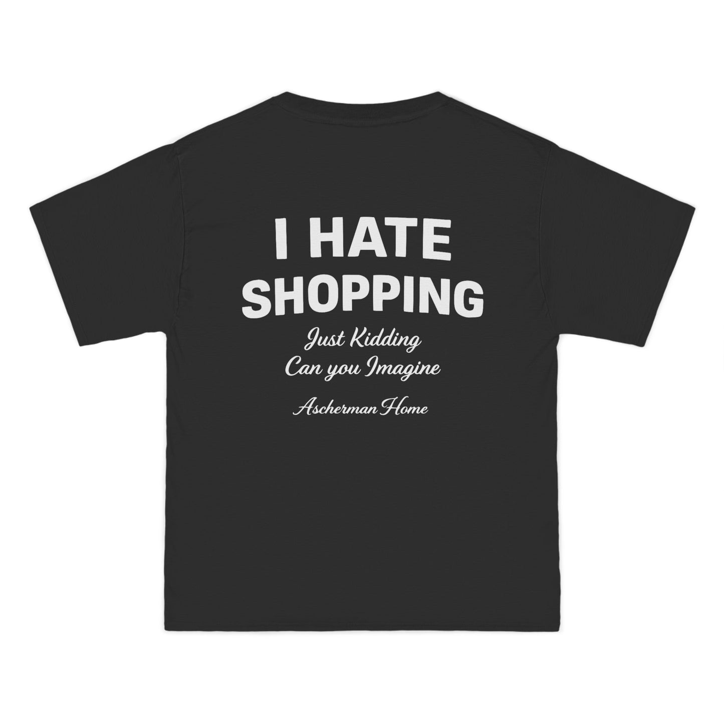 'I Hate Shopping' Oversized Unisex Graphic Tee