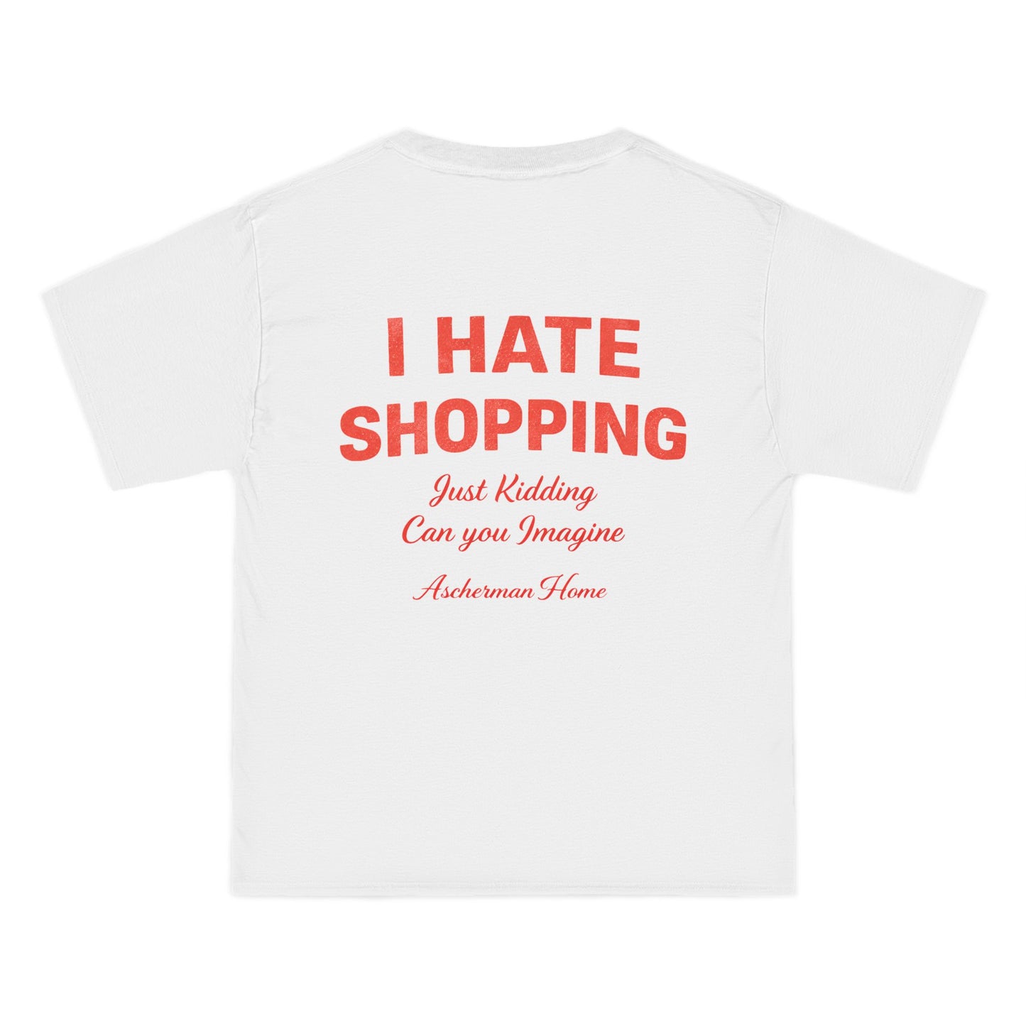 'I Hate Shopping' Oversized Unisex Graphic Tee
