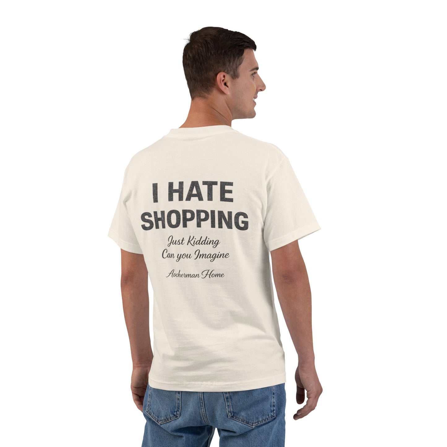 'I Hate Shopping' Oversized Unisex Graphic Tee