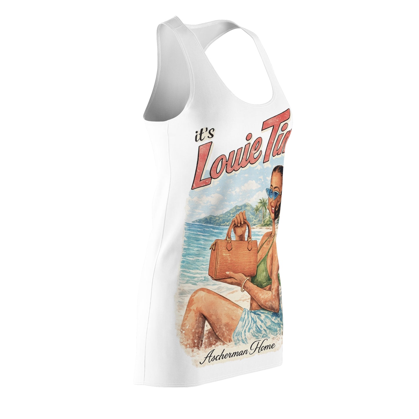 'It's Louis Time' Vintage Beach Coverup Dress