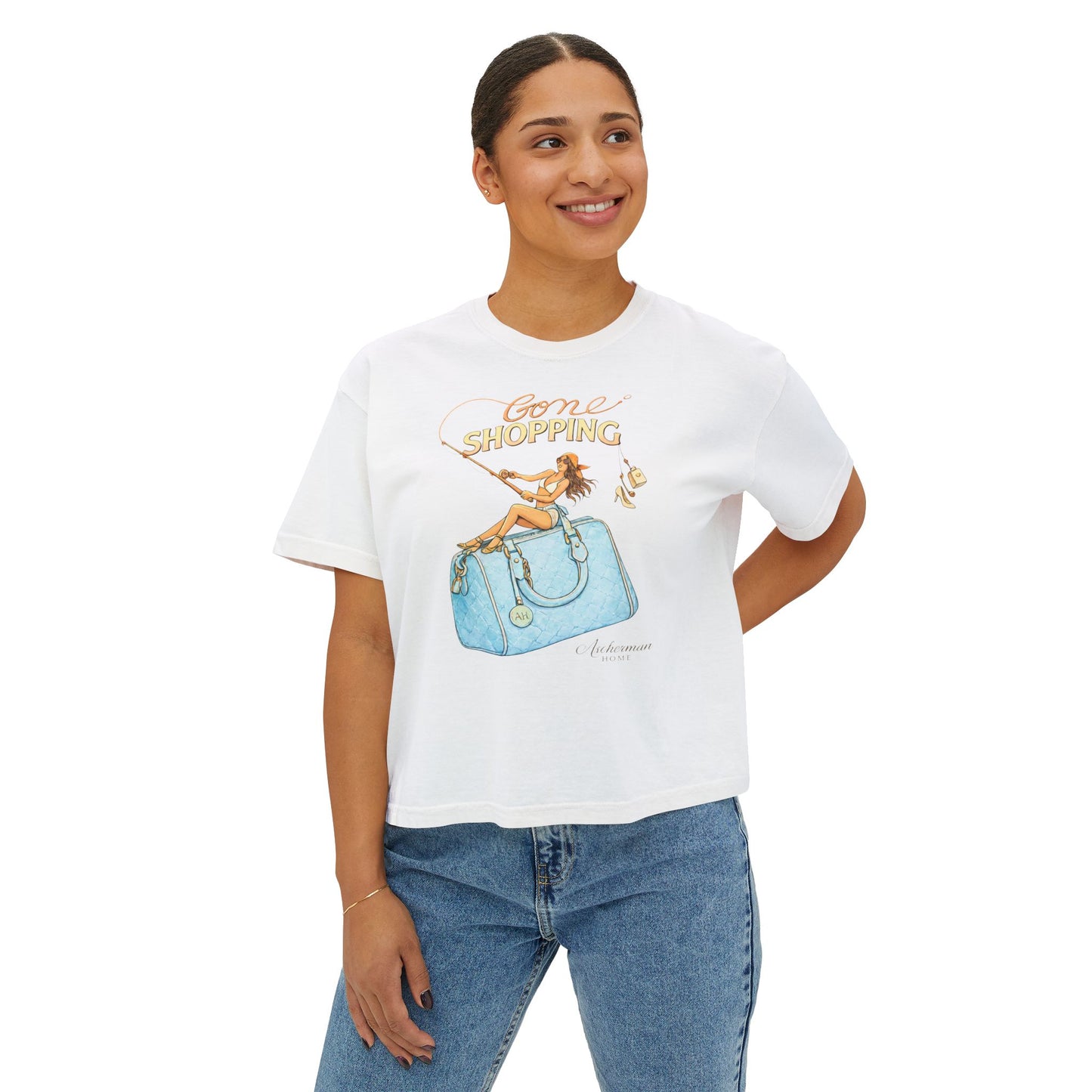 'Gone Shopping' Boxy Graphic Tee