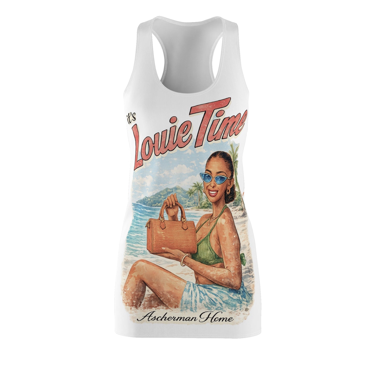 'It's Louis Time' Vintage Beach Coverup Dress
