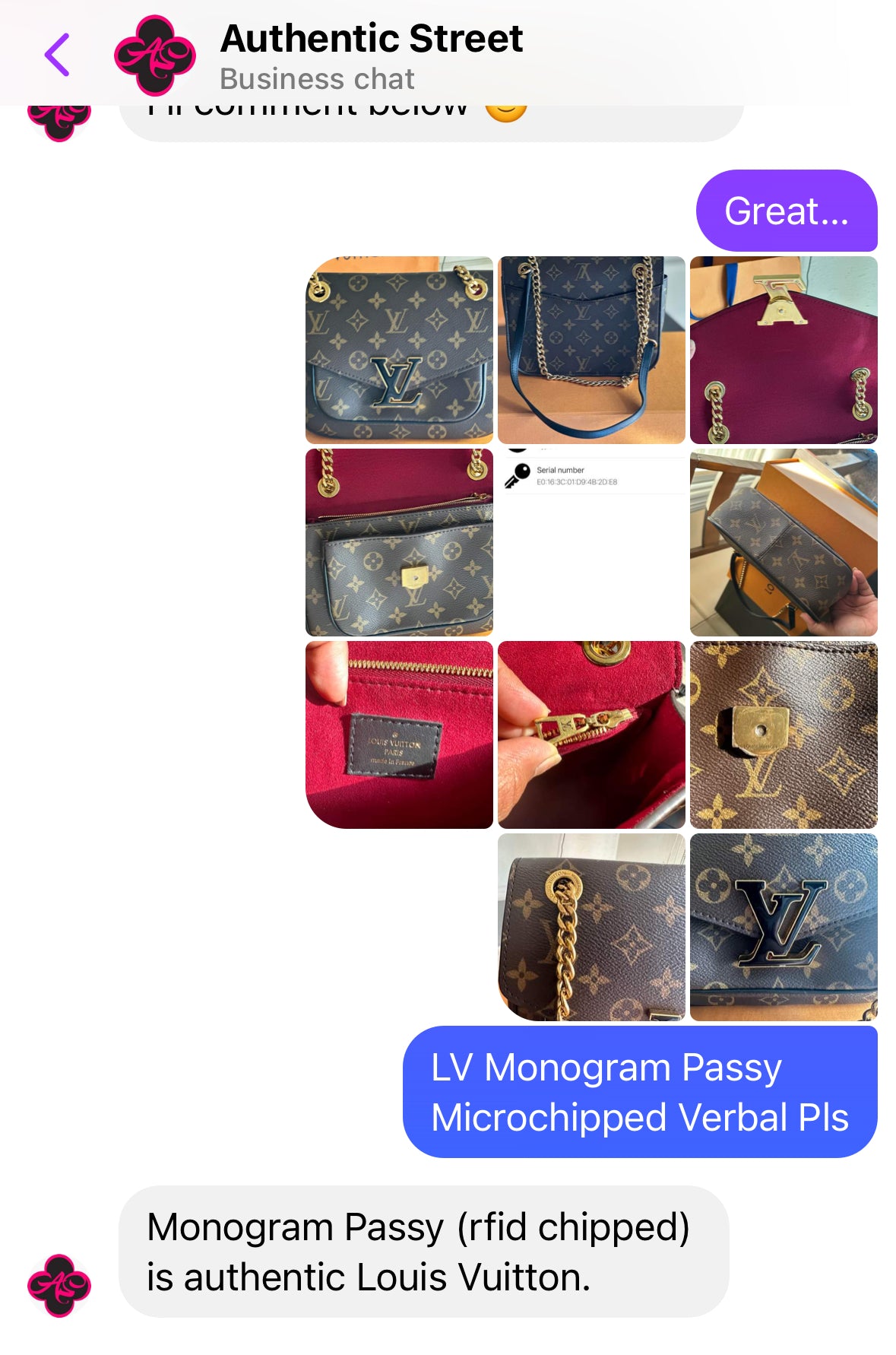 Louis Vuitton Monogram Passy Microchipped