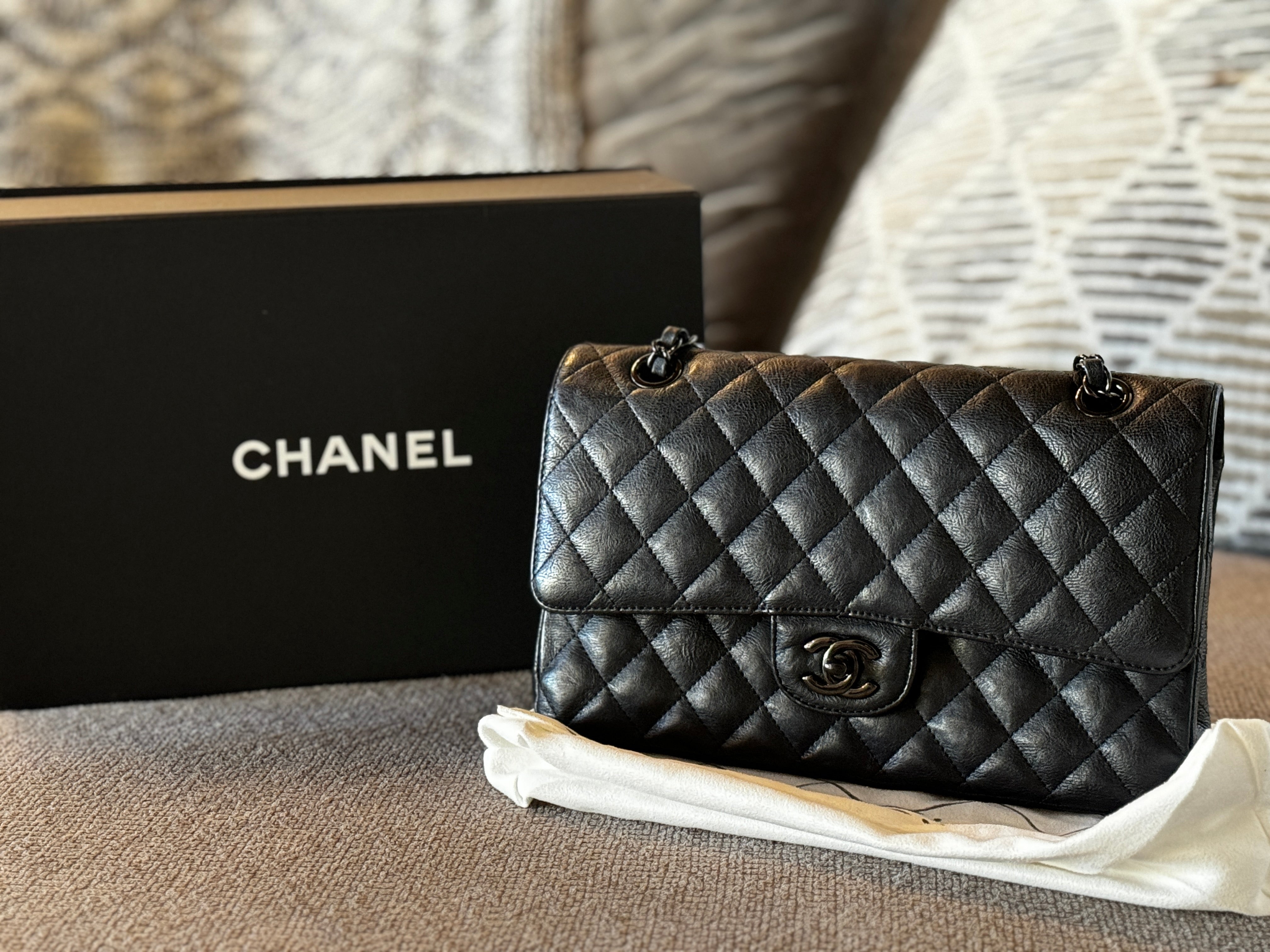 Chanel So Black Classic Double Flap Medium Ascherman Home