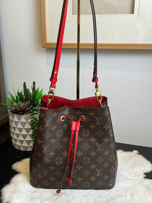 Louis Vuitton Monogram Neonoe MM Red