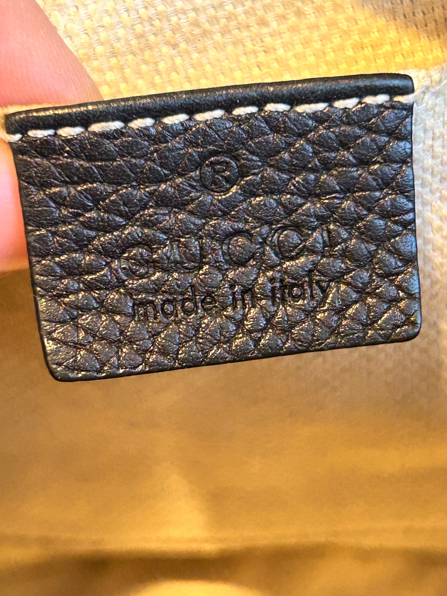 GUCCI Soho Disco Black Pebbled Camera Bag