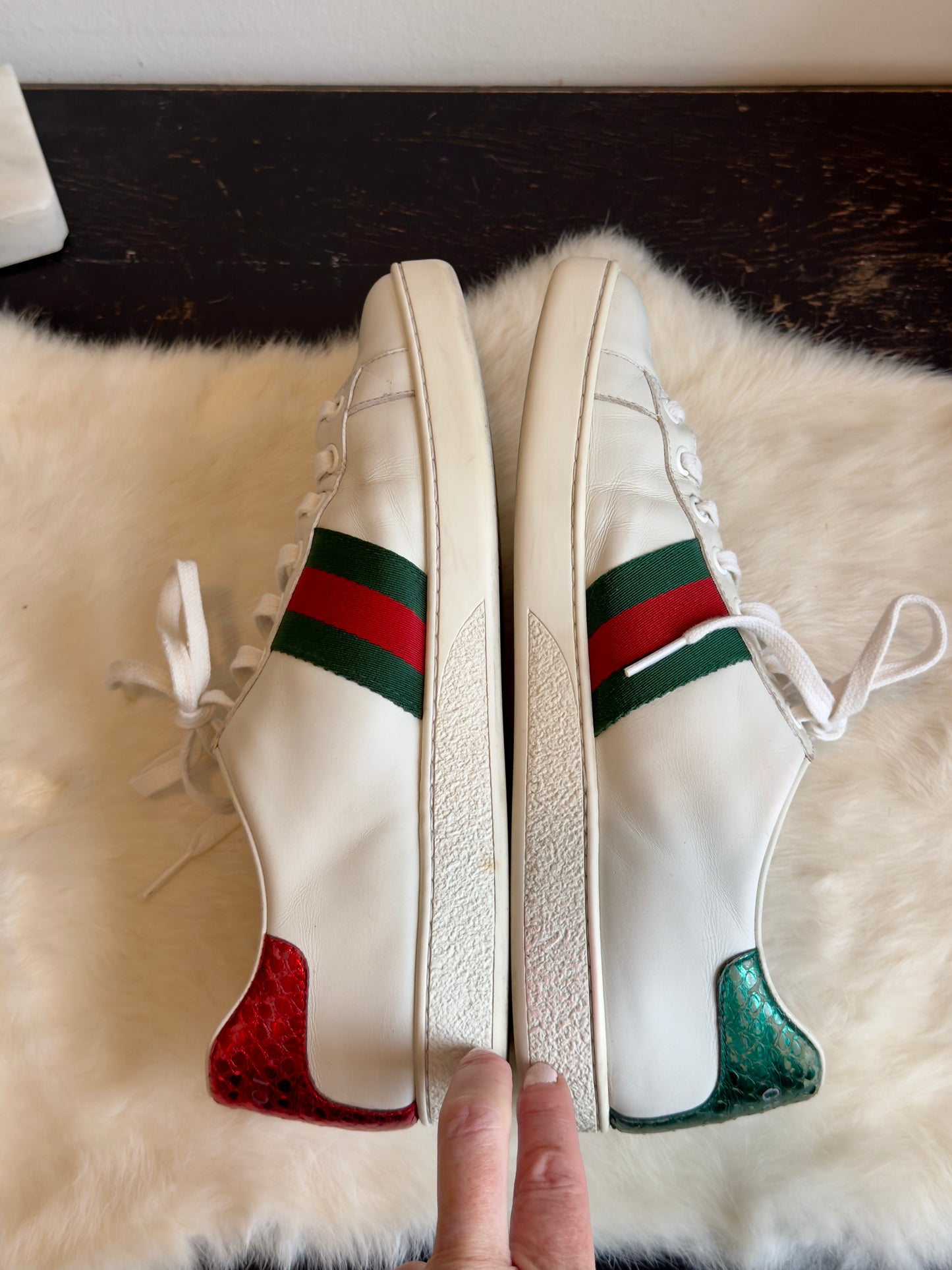 Gucci Ace Safety Pin Sneakers Size 39EU