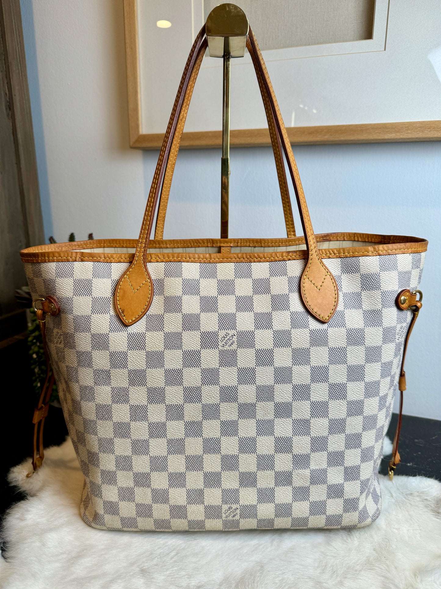 Authentic Louis Vuitton Neverfull MM Damier Azur