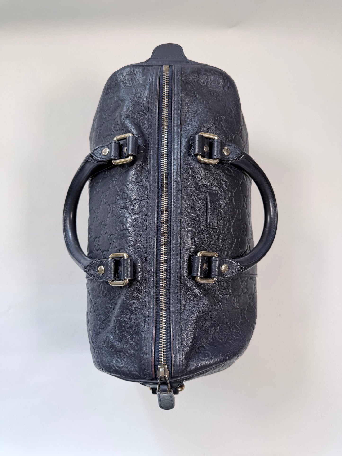 GUCCI Joy Boston Guccissima Medium Navy