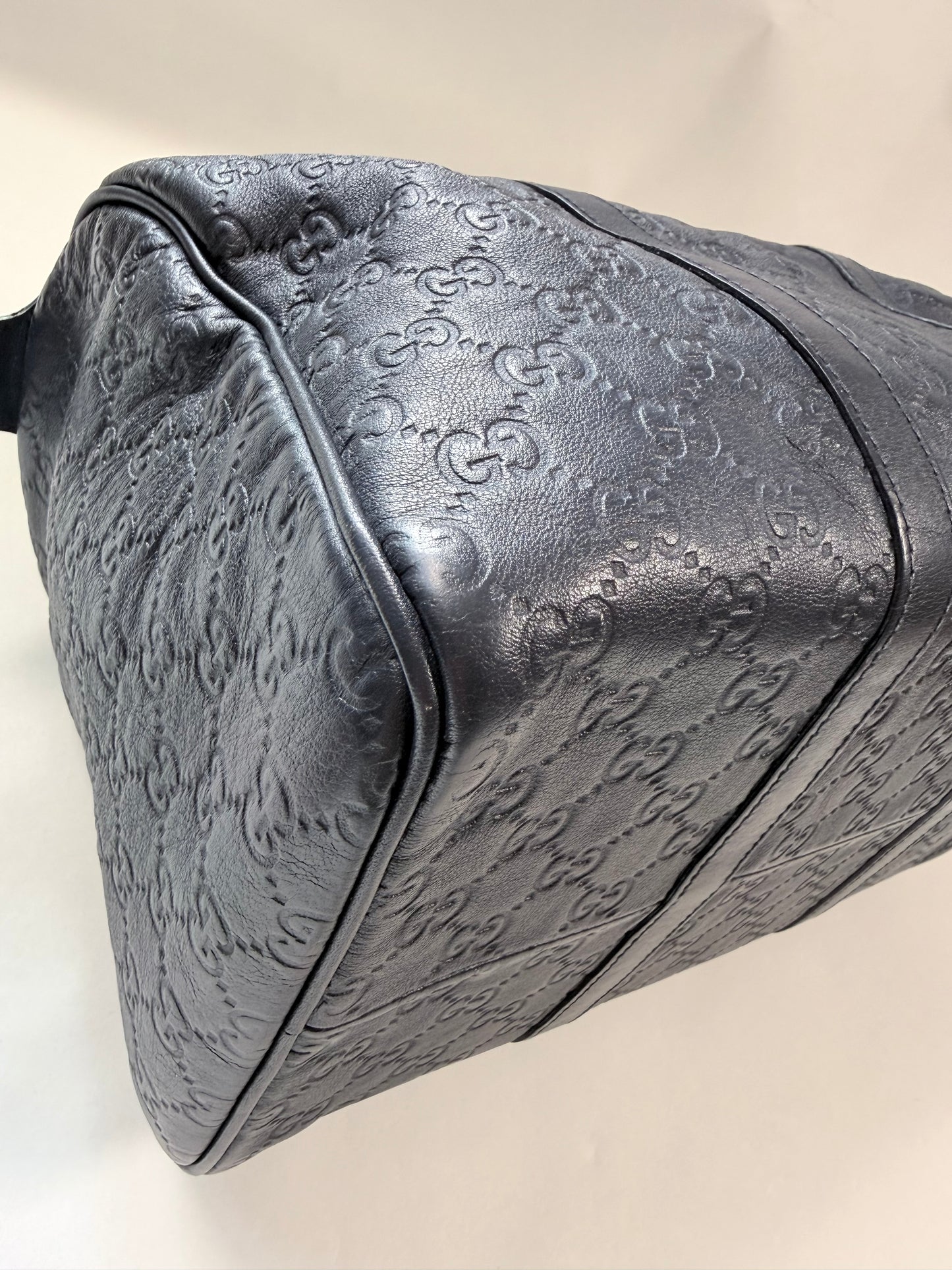 GUCCI Joy Boston Guccissima Medium Navy
