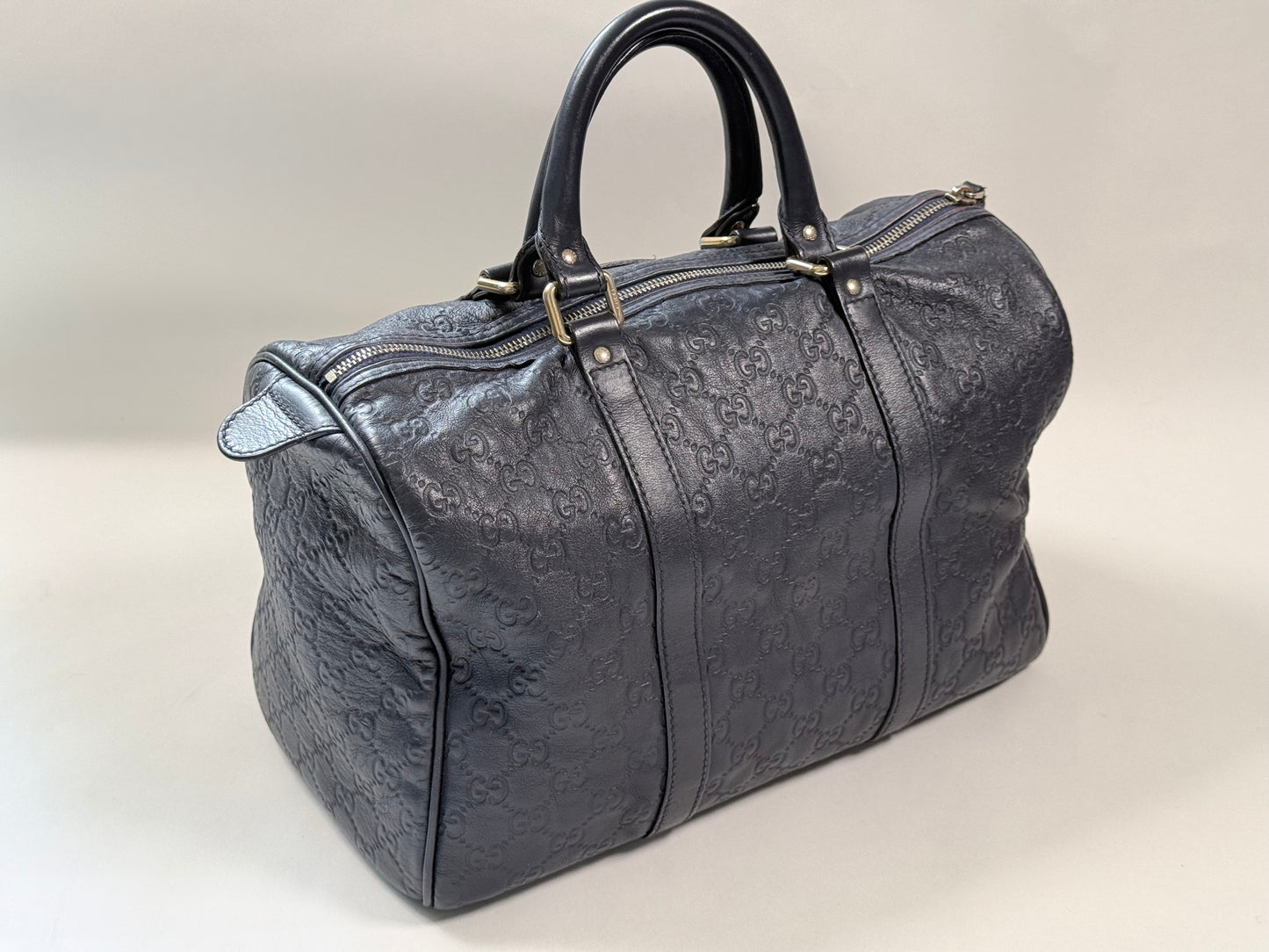 GUCCI Joy Boston Guccissima Medium Navy