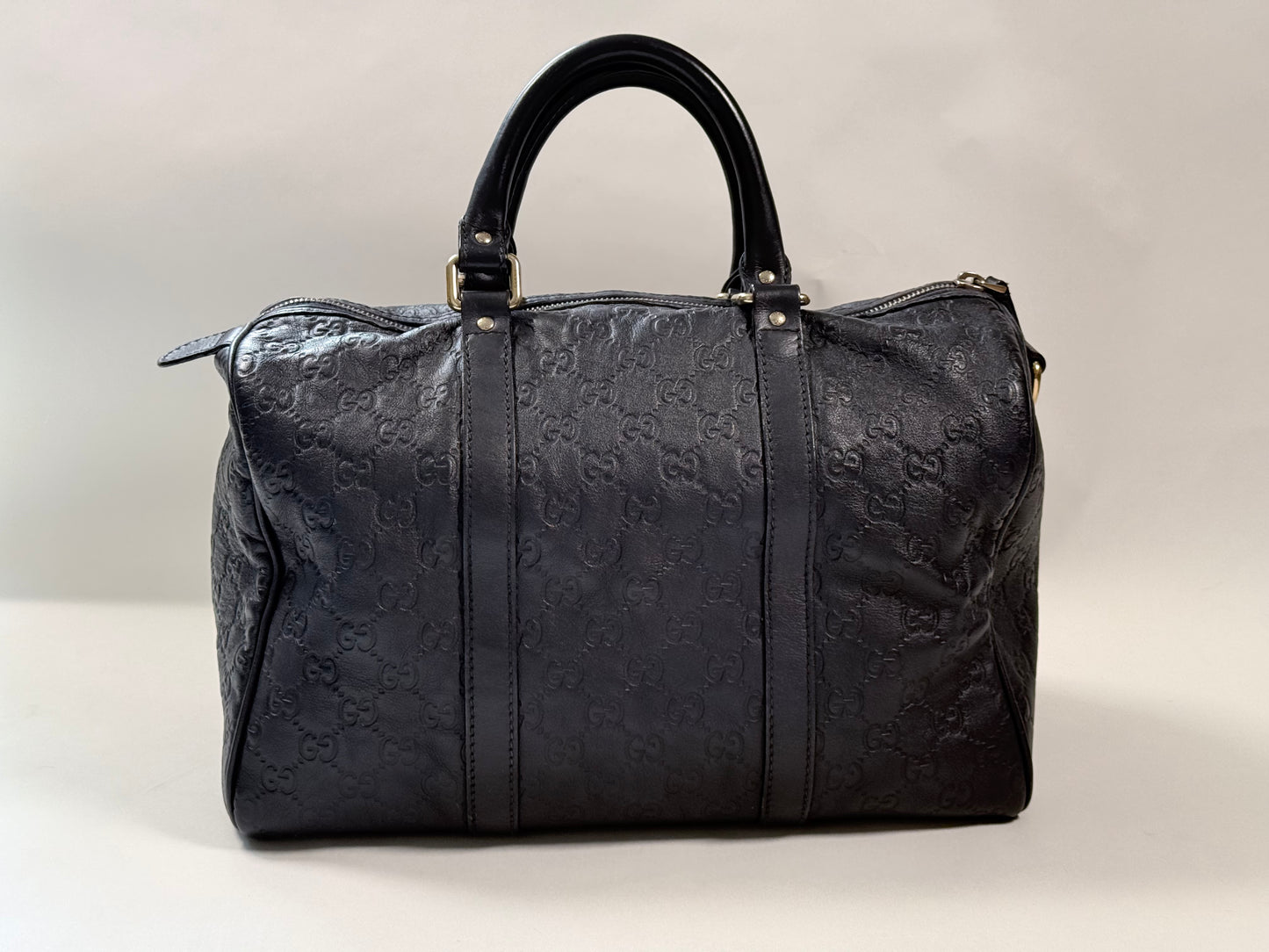 GUCCI Joy Boston Guccissima Medium Navy