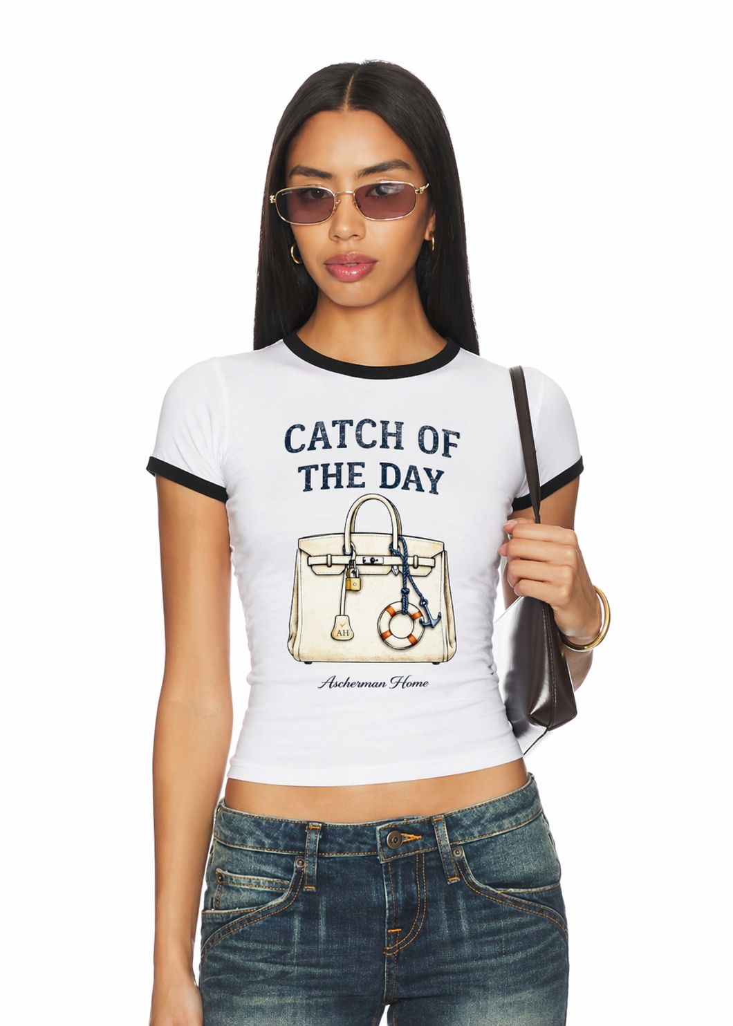 Catch of the Day Nautical Ringer Tee