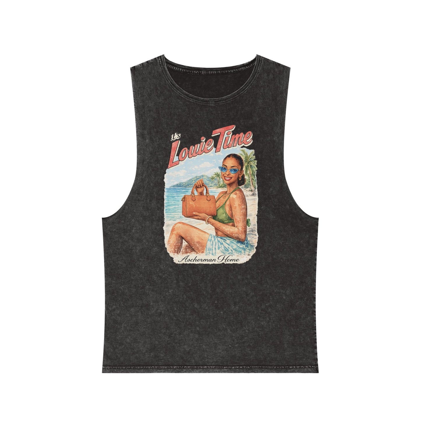 'Louie Time' Vintage Beach Unisex Muscle Tank