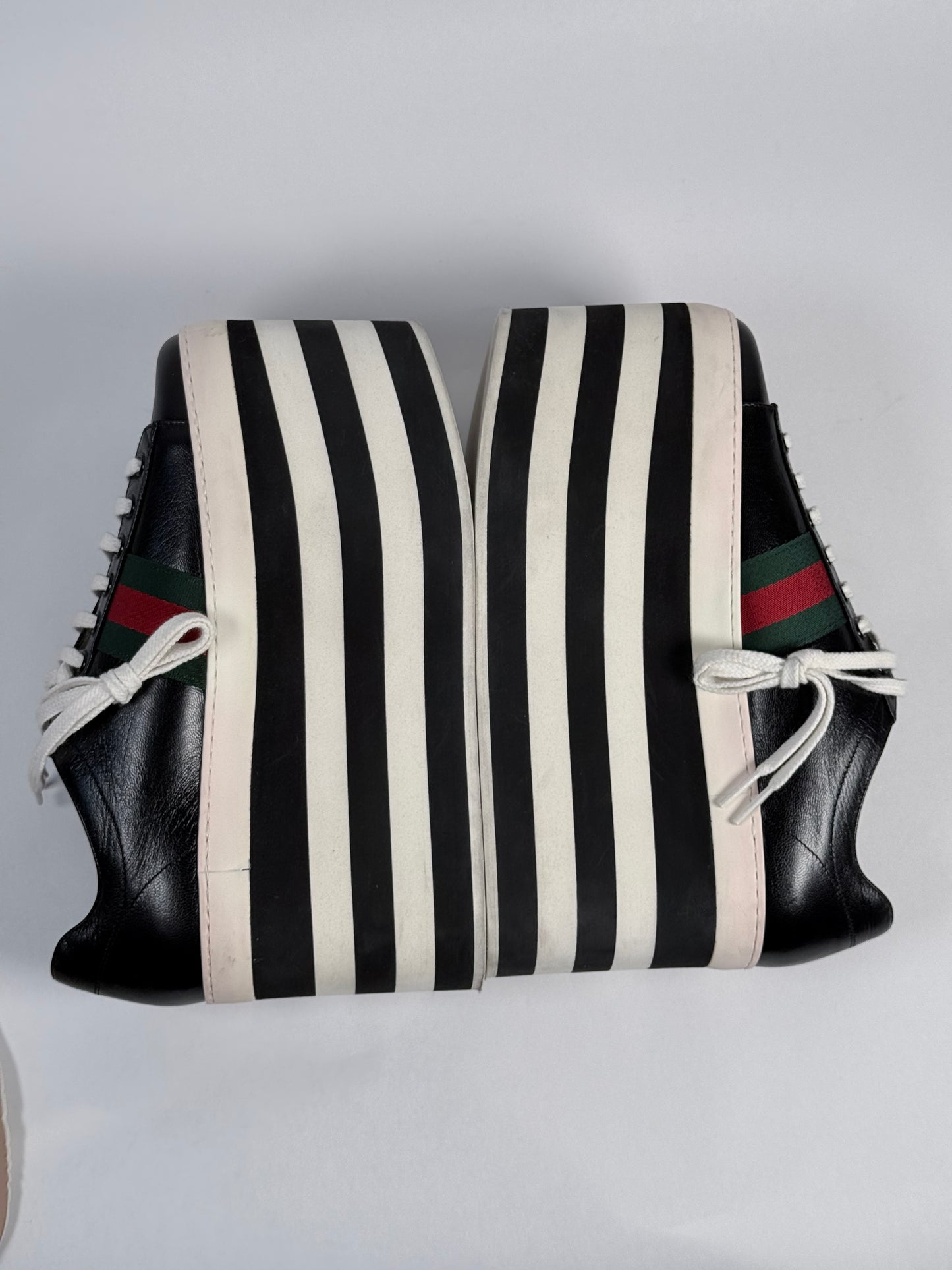 GUCCI Black Peggy Platforms Women's Sneakers 39EU