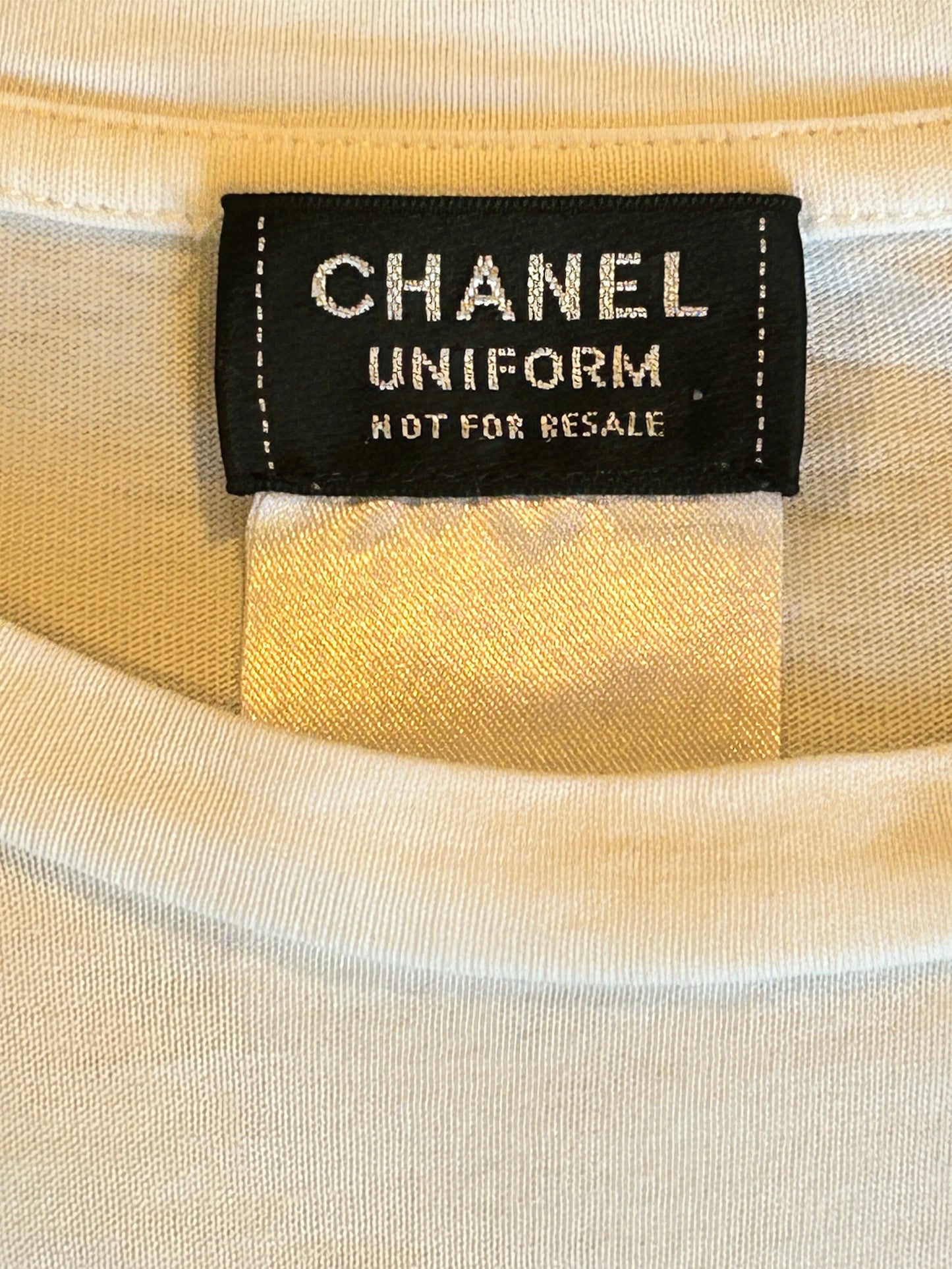 Chanel Uniform Logo TShirt White Medium