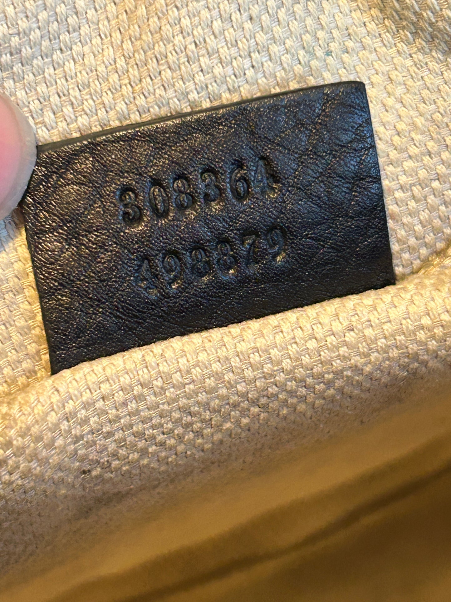 GUCCI Soho Disco Black Pebbled Camera Bag