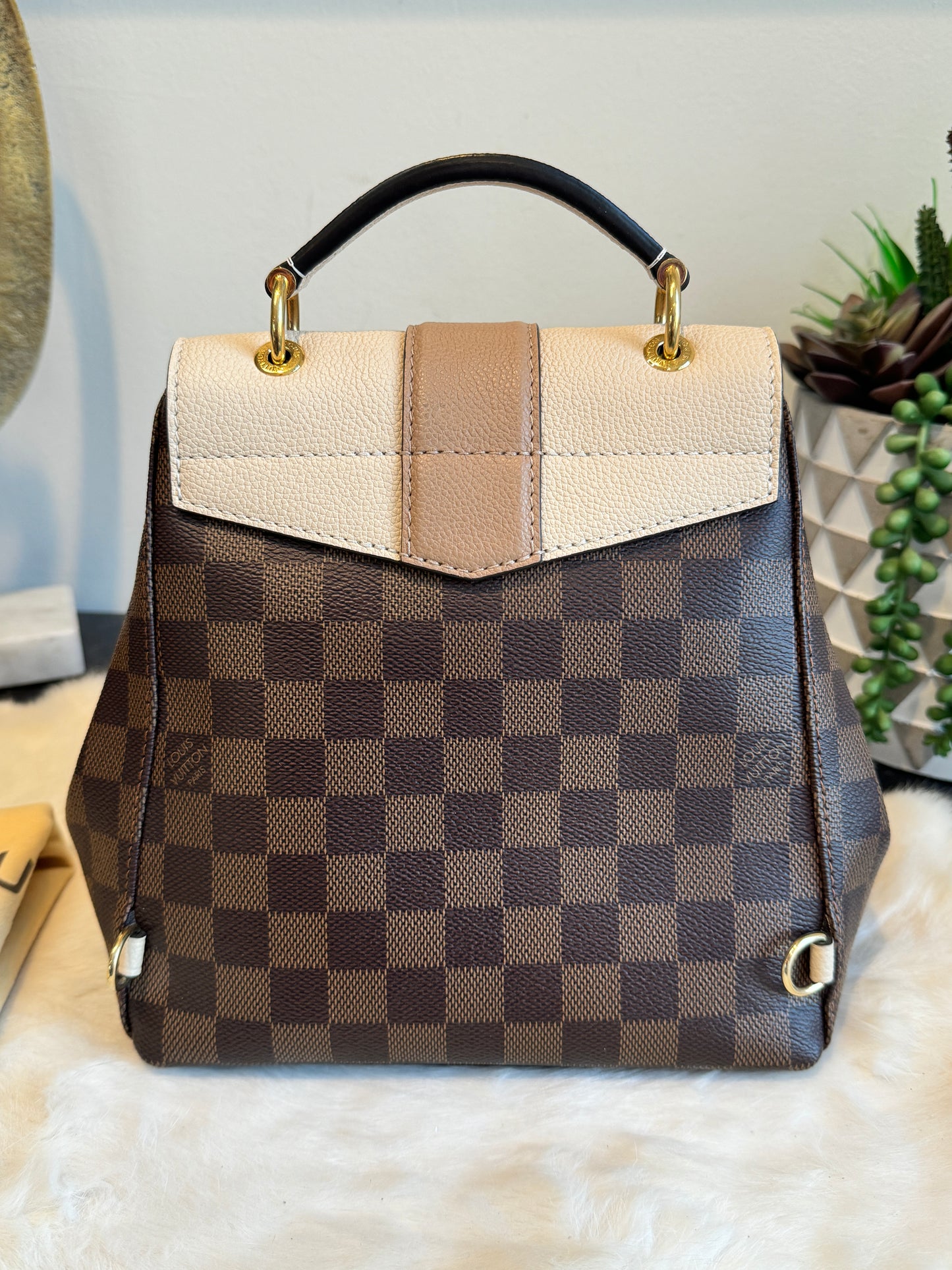 Louis Vuitton Clapton Backpack Damier Ebene/Creme