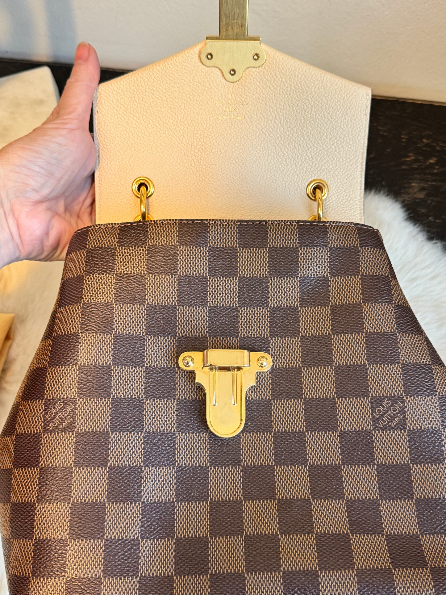 Louis Vuitton Clapton Backpack Damier Ebene/Creme