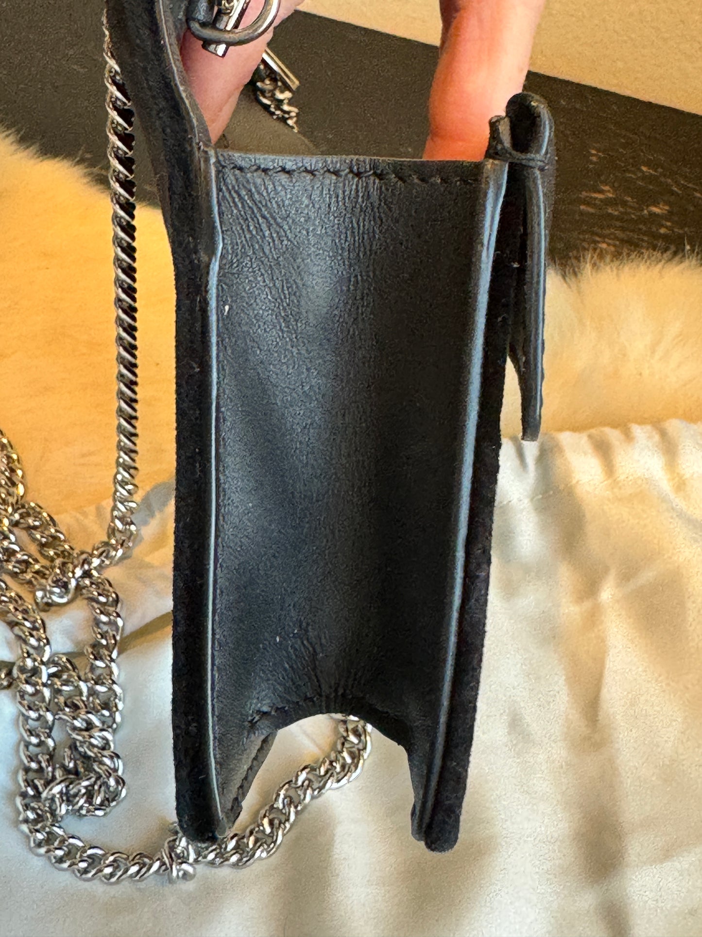 GUCCI Dionysus Velvet Super Mini WOC Black