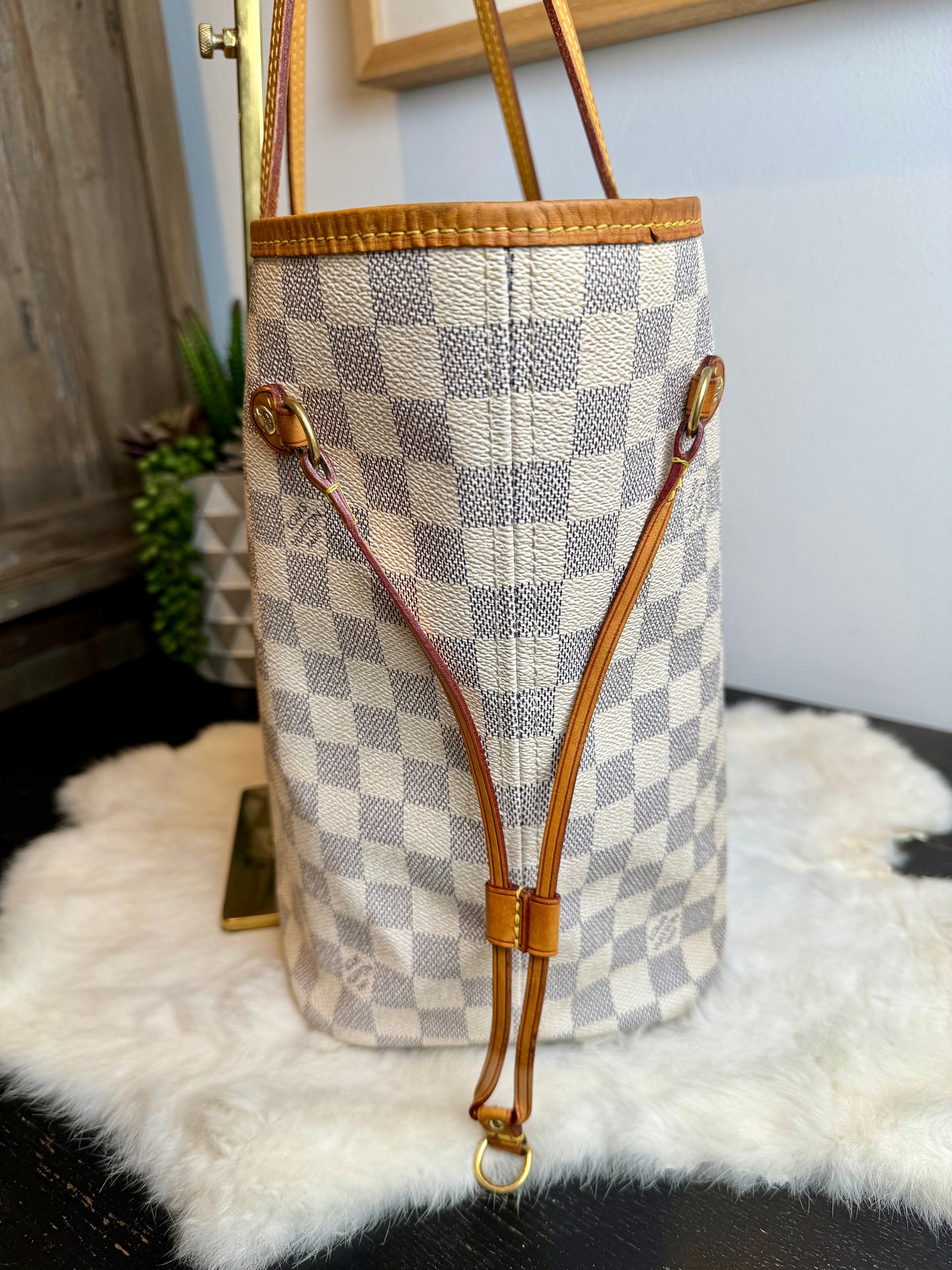 Authentic Louis Vuitton Neverfull MM Damier Azur