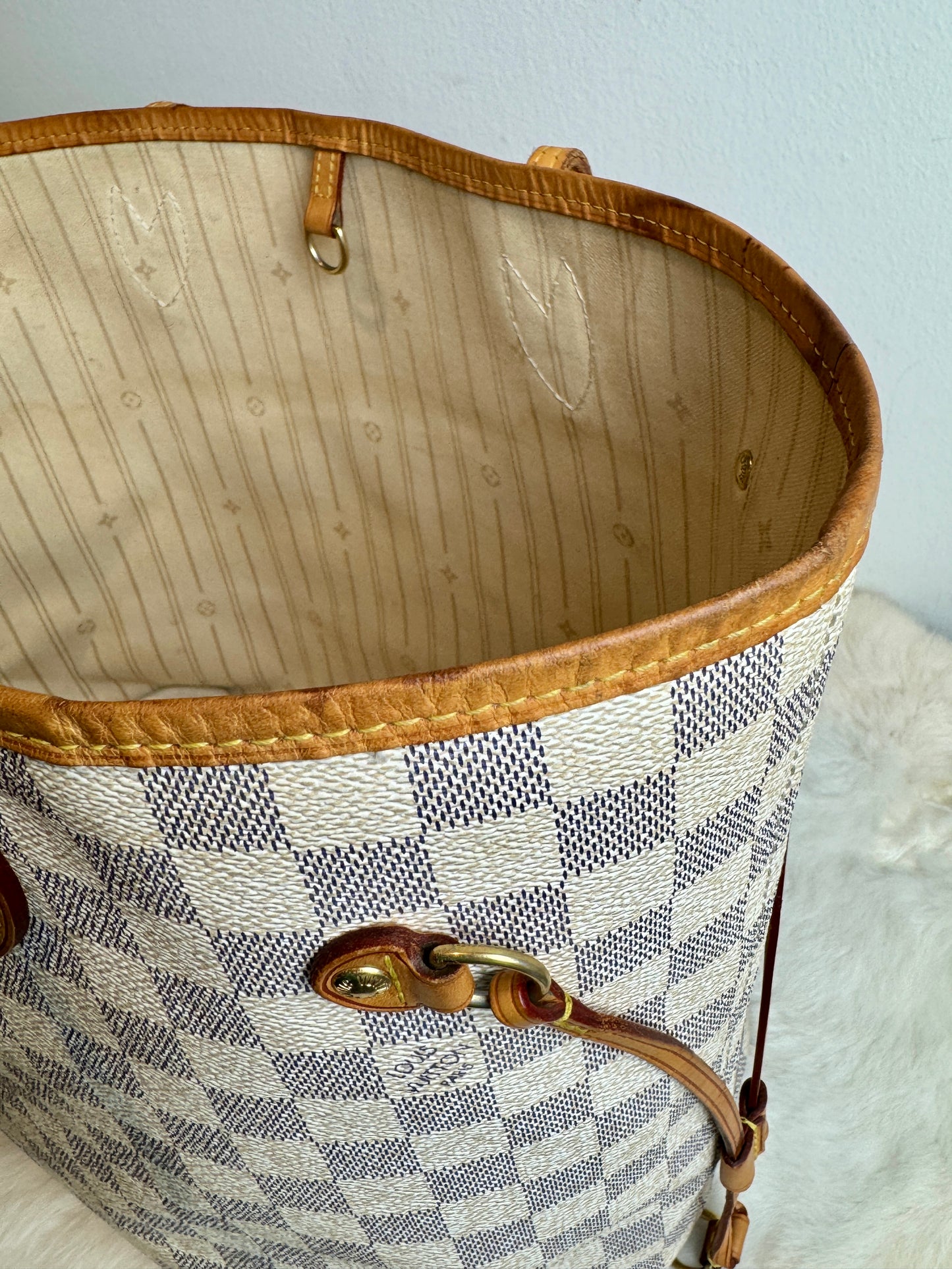 Authentic Louis Vuitton Neverfull MM Damier Azur