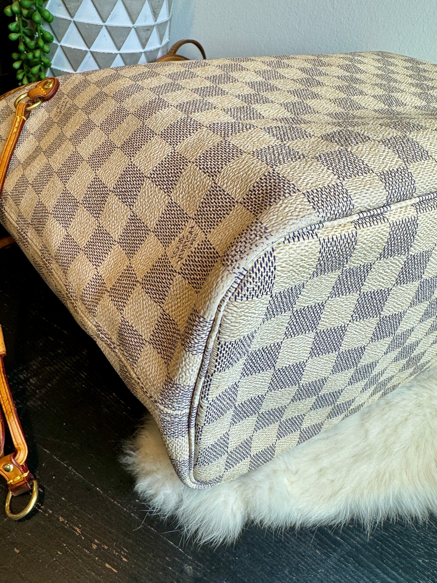 Authentic Louis Vuitton Neverfull MM Damier Azur