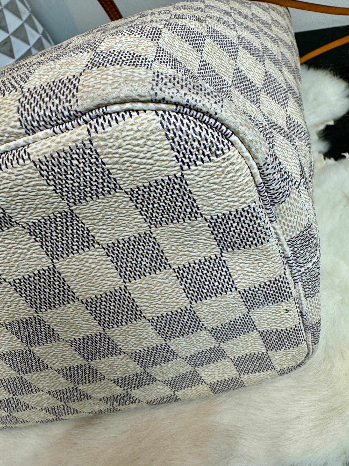 Authentic Louis Vuitton Neverfull MM Damier Azur