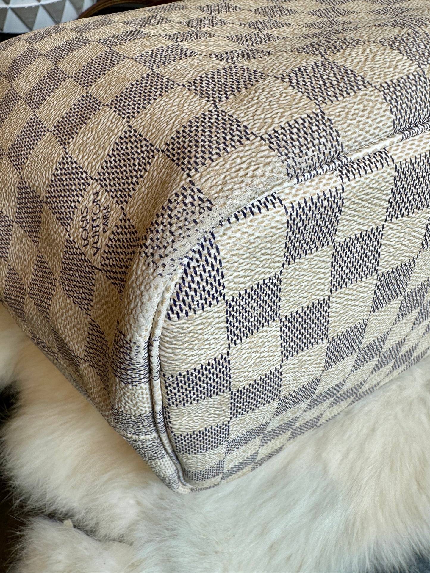 Authentic Louis Vuitton Neverfull MM Damier Azur