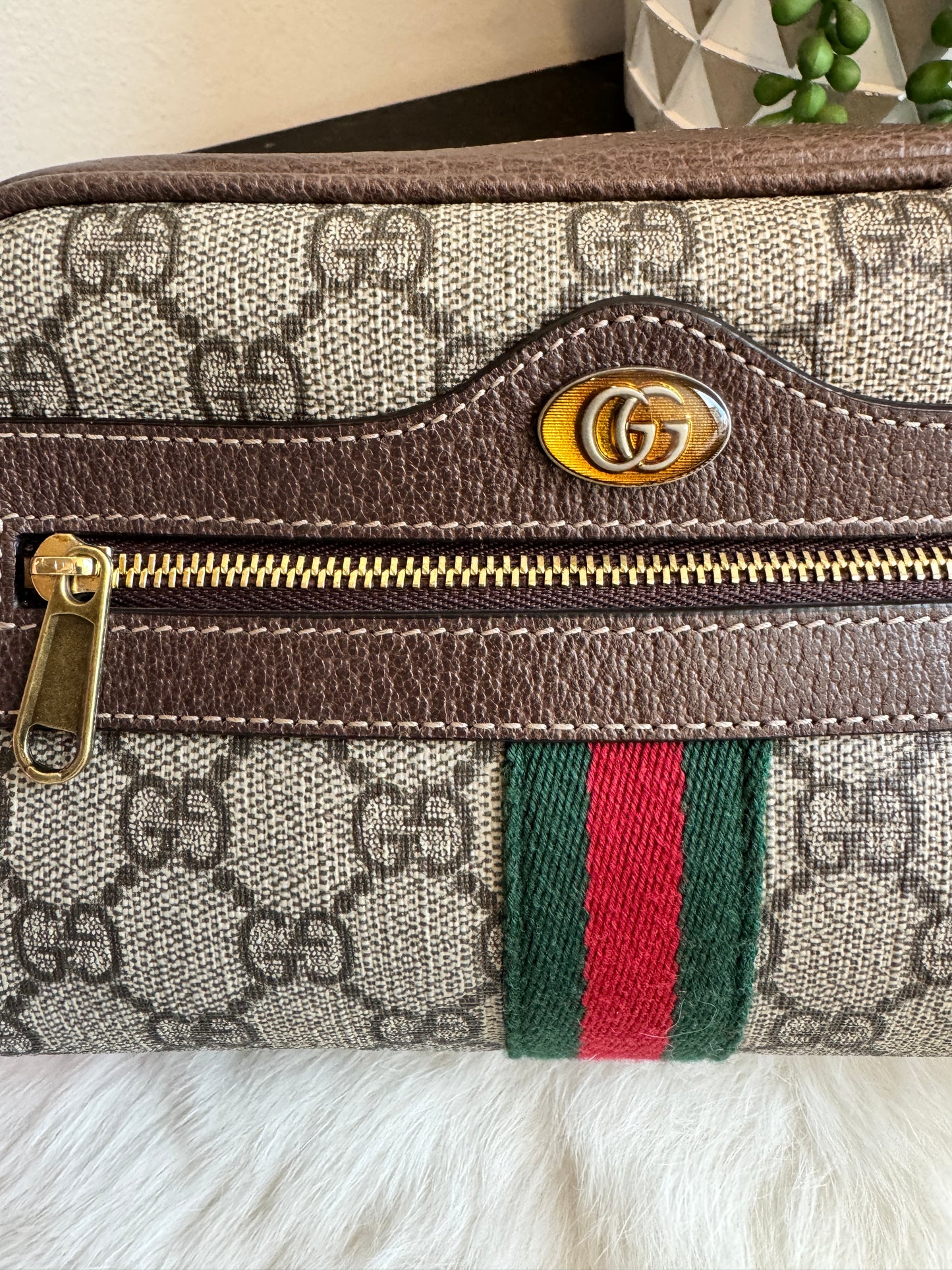 GUCCI Mini Ophidia Supreme Canvas Web Crossbody