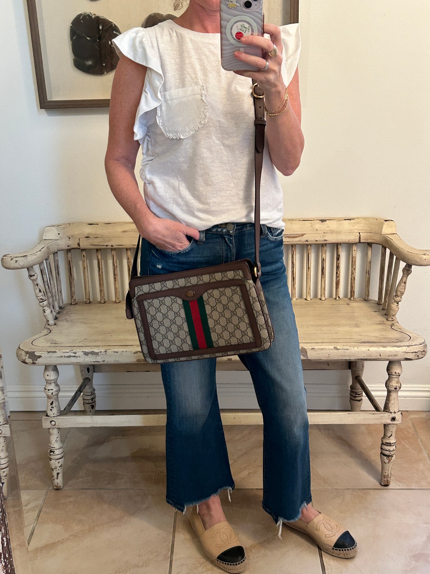 GUCCI GG Supreme Canvas Ophidia Crossbody