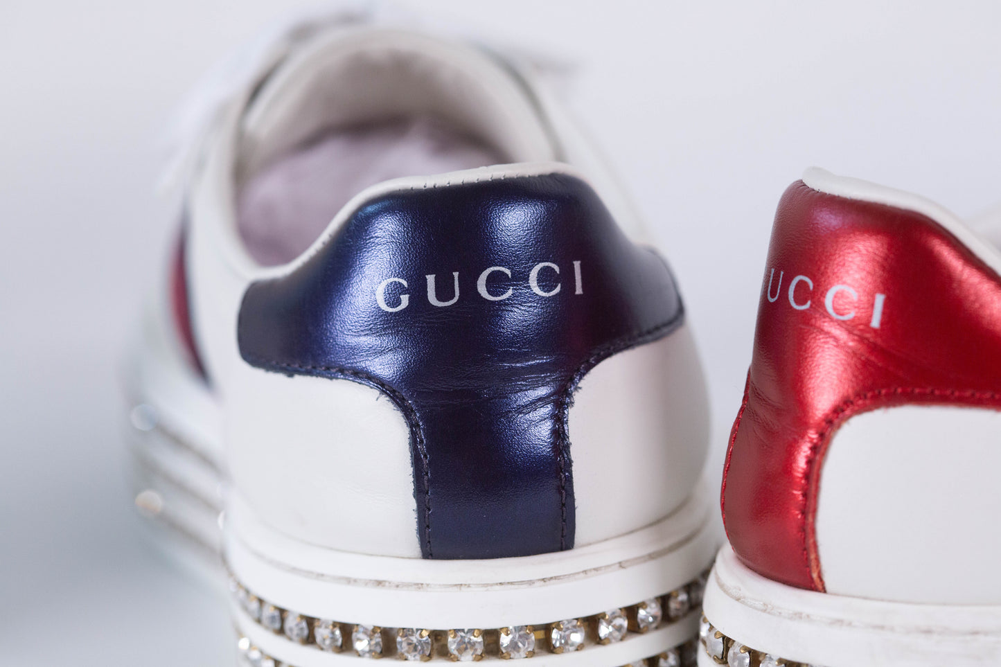 GUCCI Ace Bee Rhinestone Platforms Women's Size 35EU