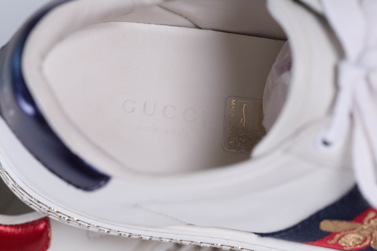 GUCCI Ace Bee Rhinestone Platforms Women's Size 35EU