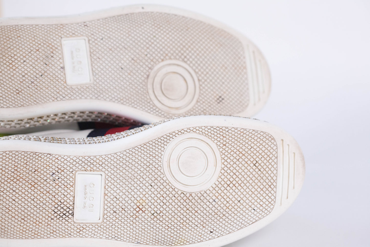 GUCCI Ace Bee Rhinestone Platforms Women's Size 35EU