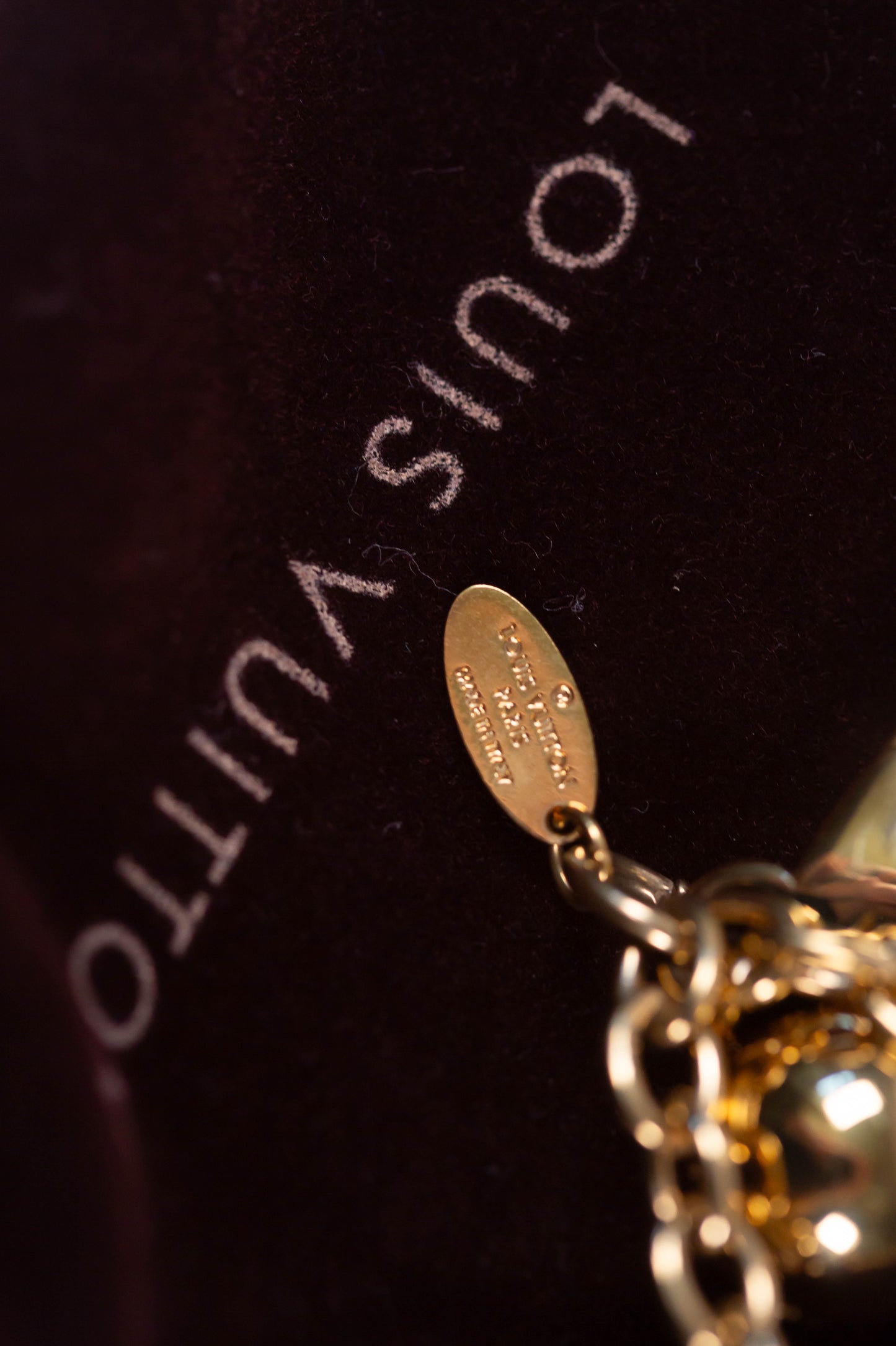 Louis Vuitton Gold Bloomy Bag Charm Keychain