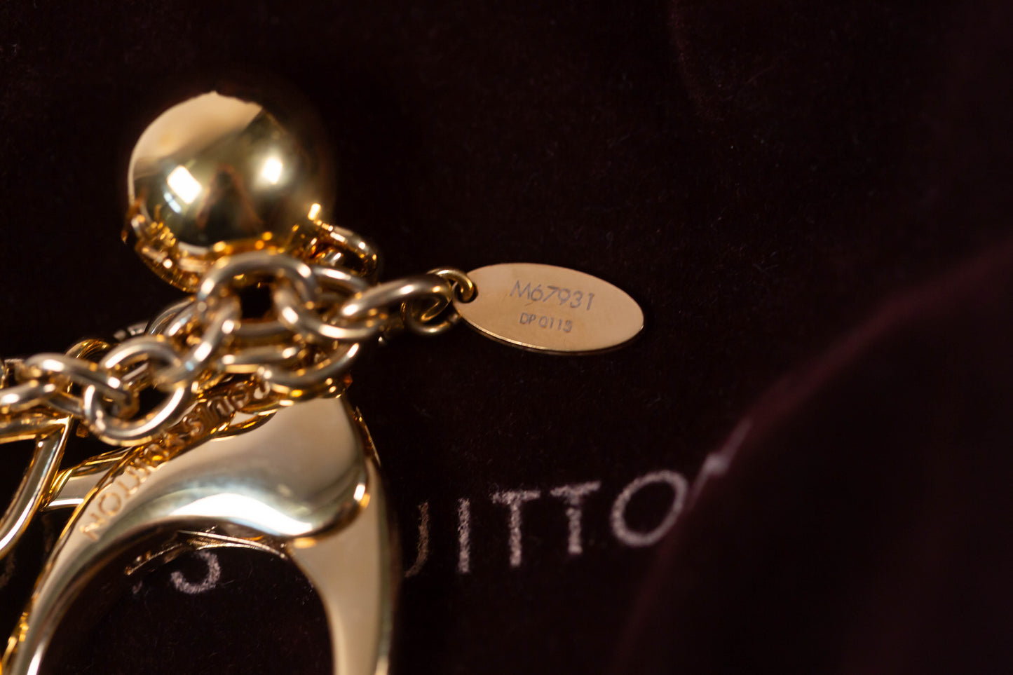 Louis Vuitton Gold Bloomy Bag Charm Keychain