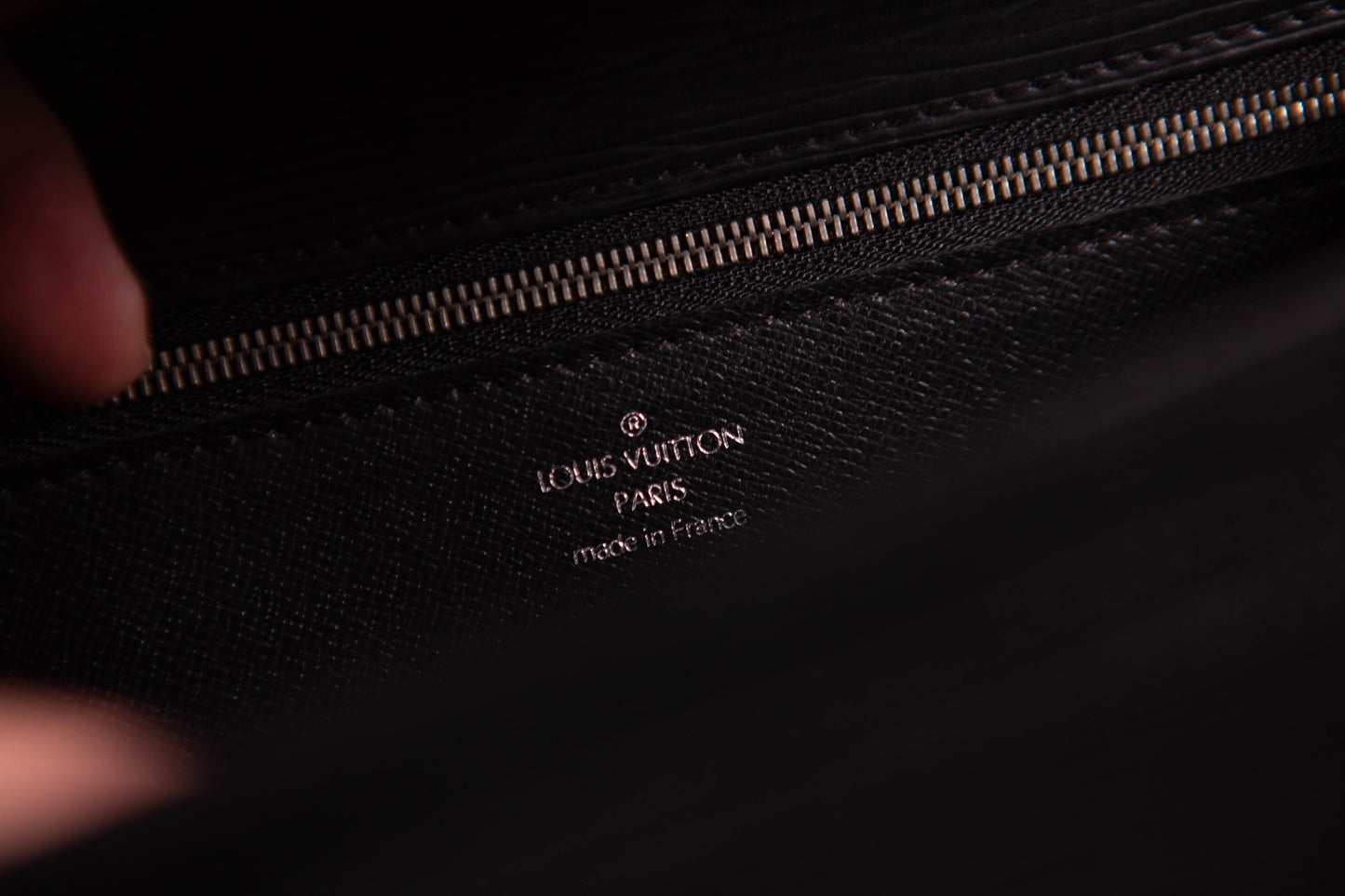 Louis Vuitton Epi Leather Pochette Sellier Dragonne Black Clutch