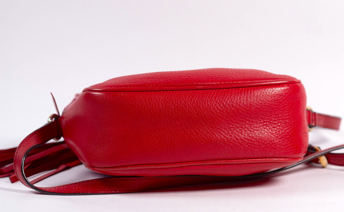 GUCCI Soho Disco Red Pebbled Camera Bag
