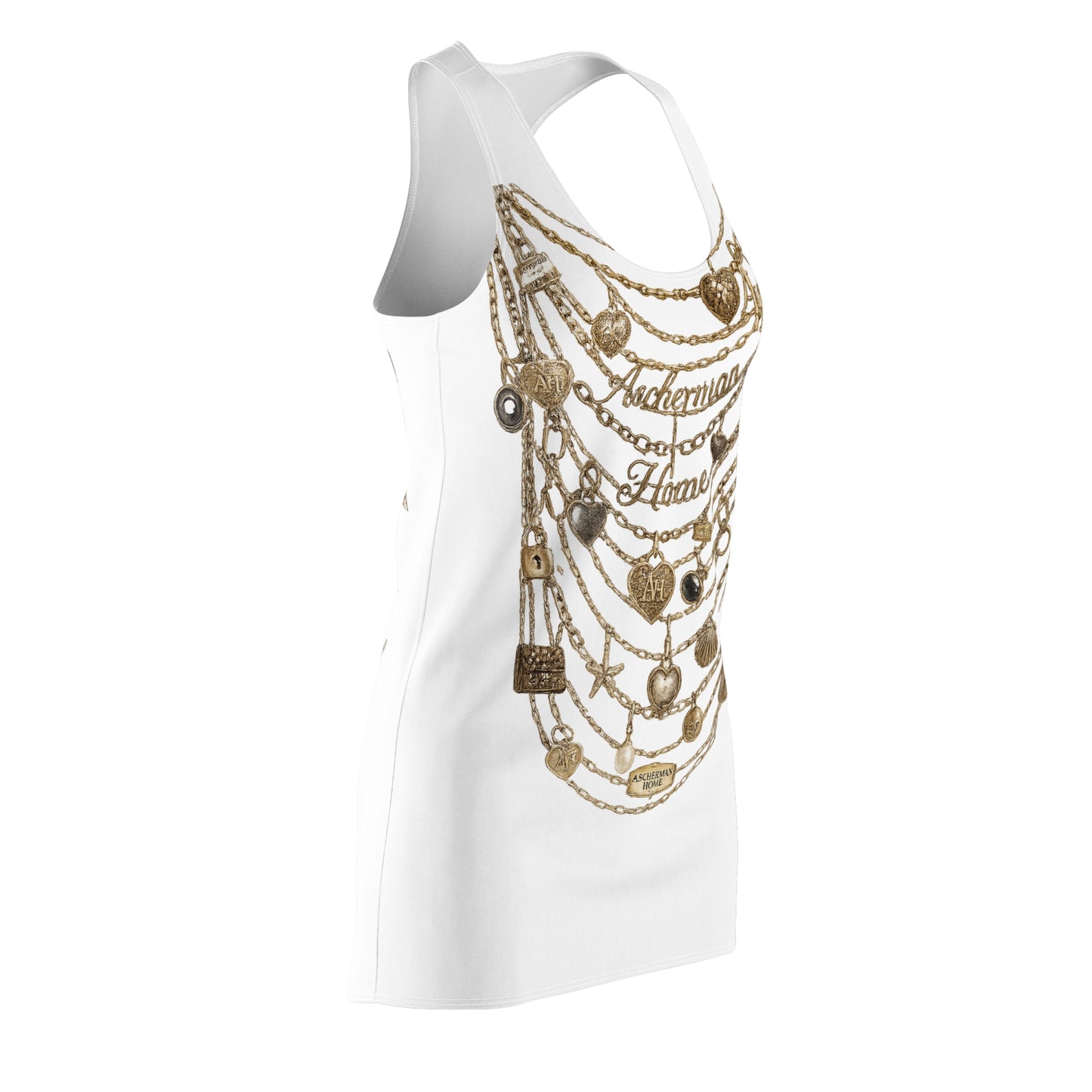 'More Is More' Gold Charm Necklace Cover-Up Dress