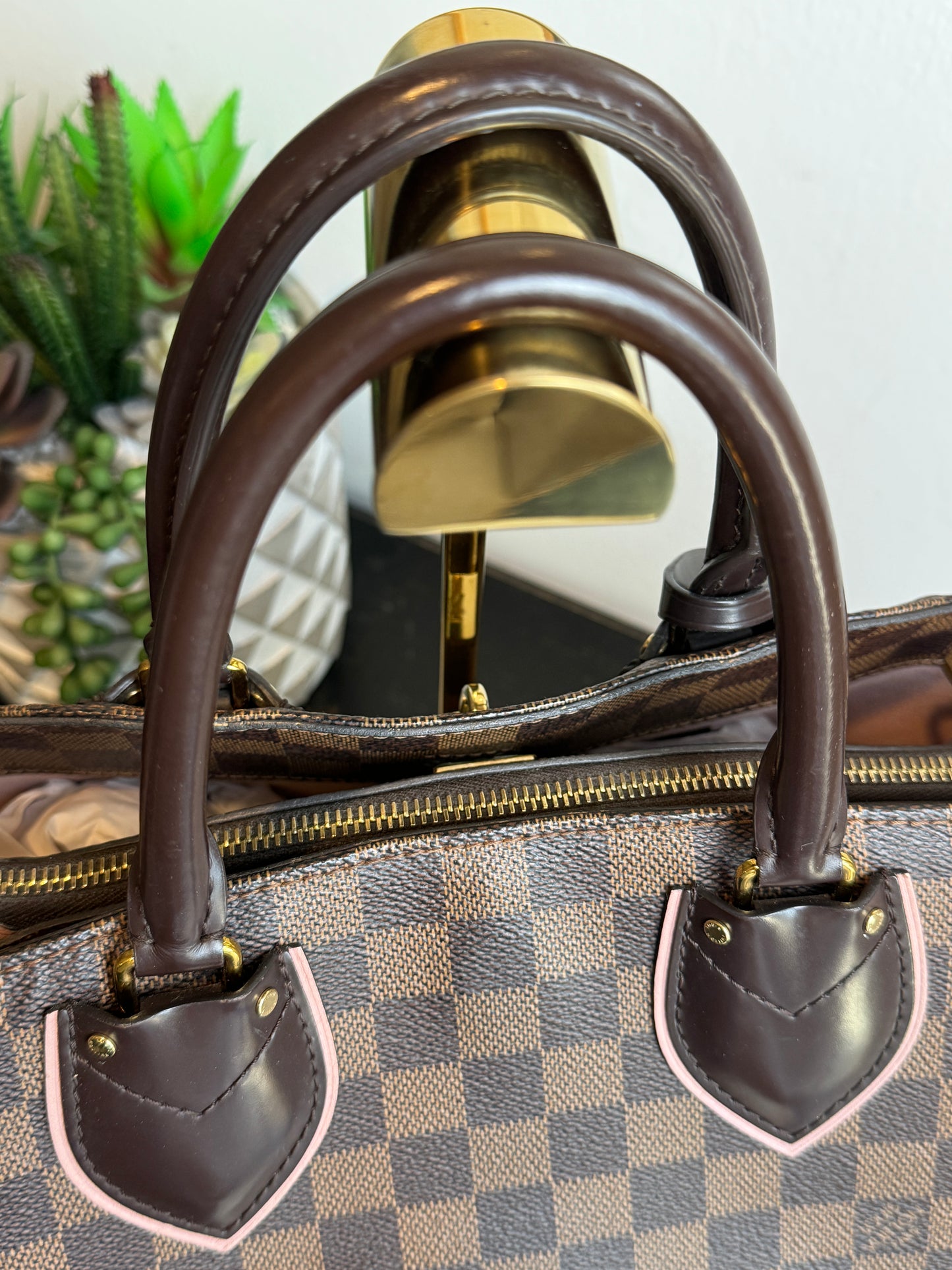 Louis Vuitton Cuir Taurillon Damier Ebene Normandy Magnolia