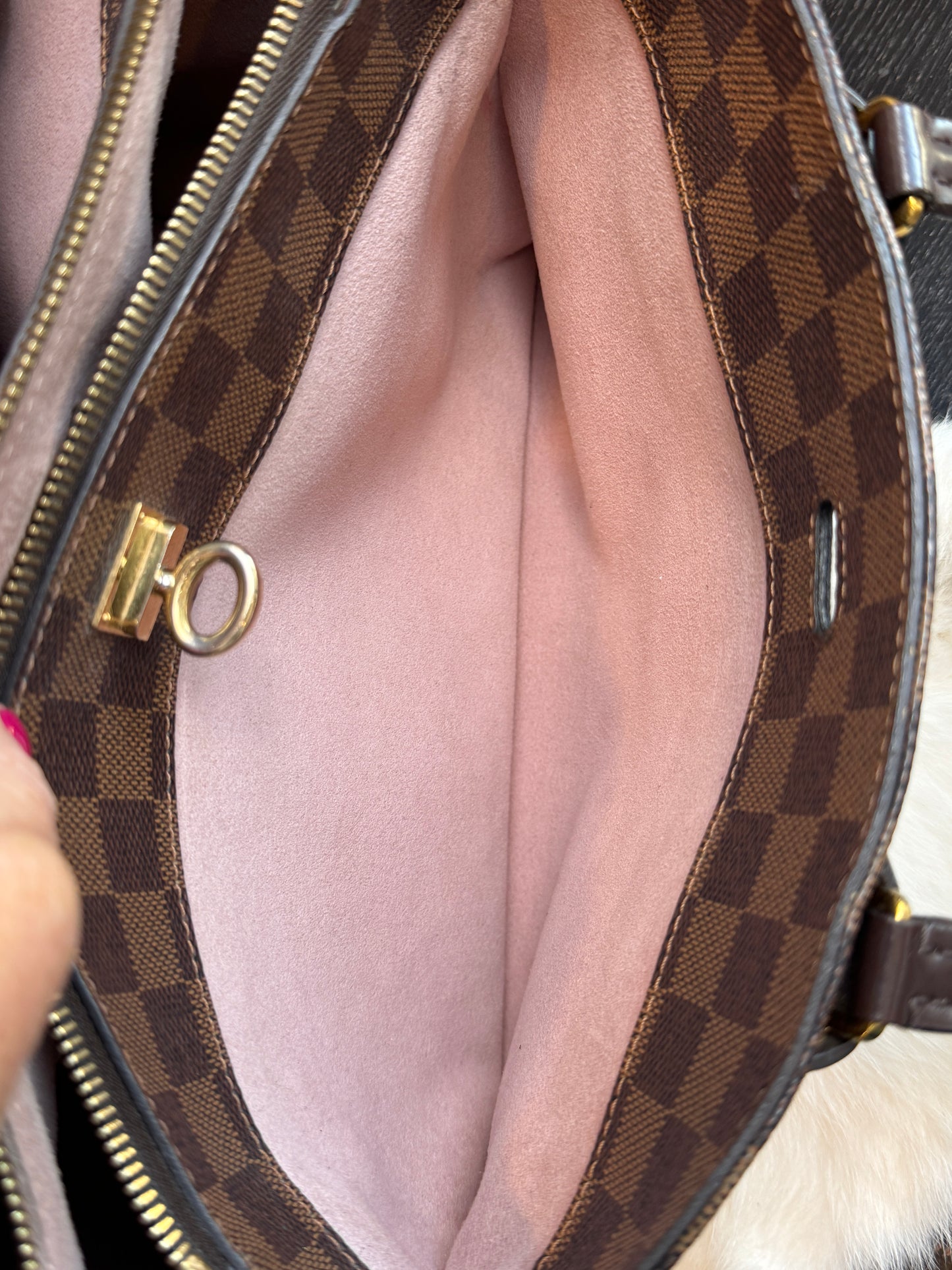 Louis Vuitton Cuir Taurillon Damier Ebene Normandy Magnolia