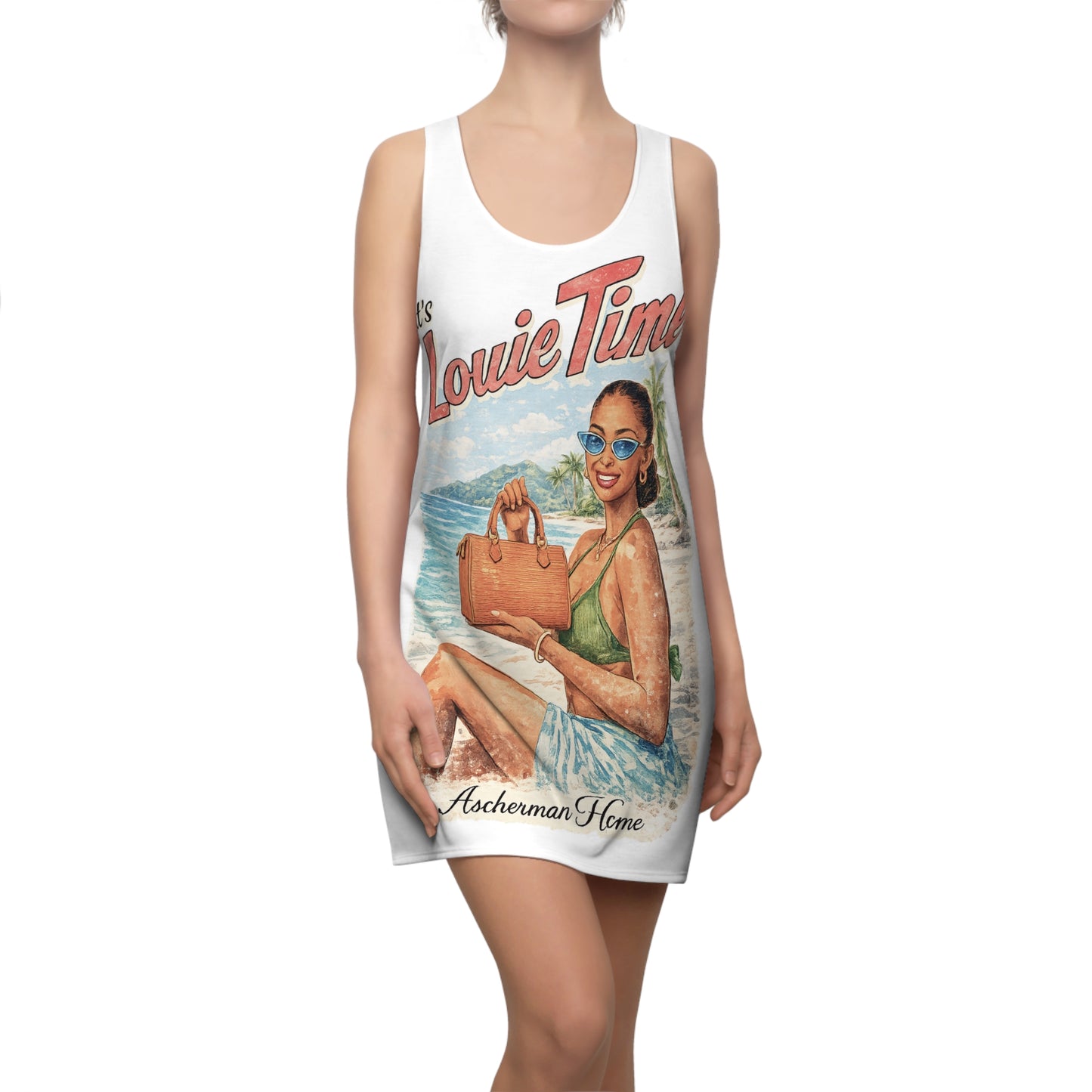 'It's Louis Time' Vintage Beach Coverup Dress