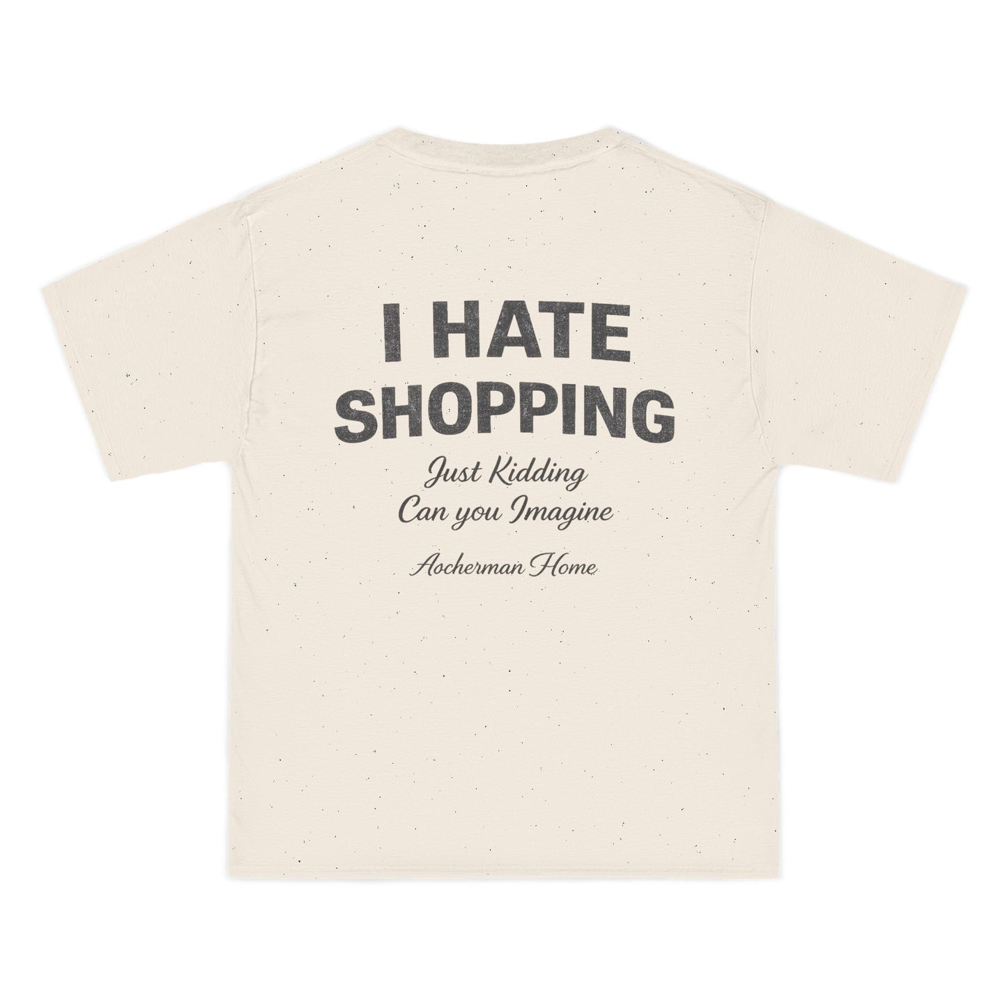'I Hate Shopping' Oversized Unisex Graphic Tee